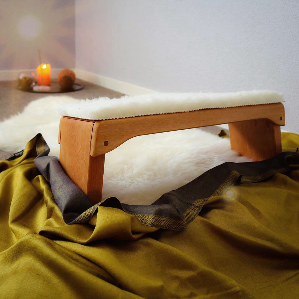 Panca da meditazione pieghevole in legno di faggio tedesco