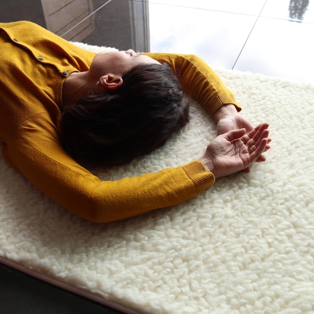 Tappetino da yoga in pura lana vergine - qualità premium