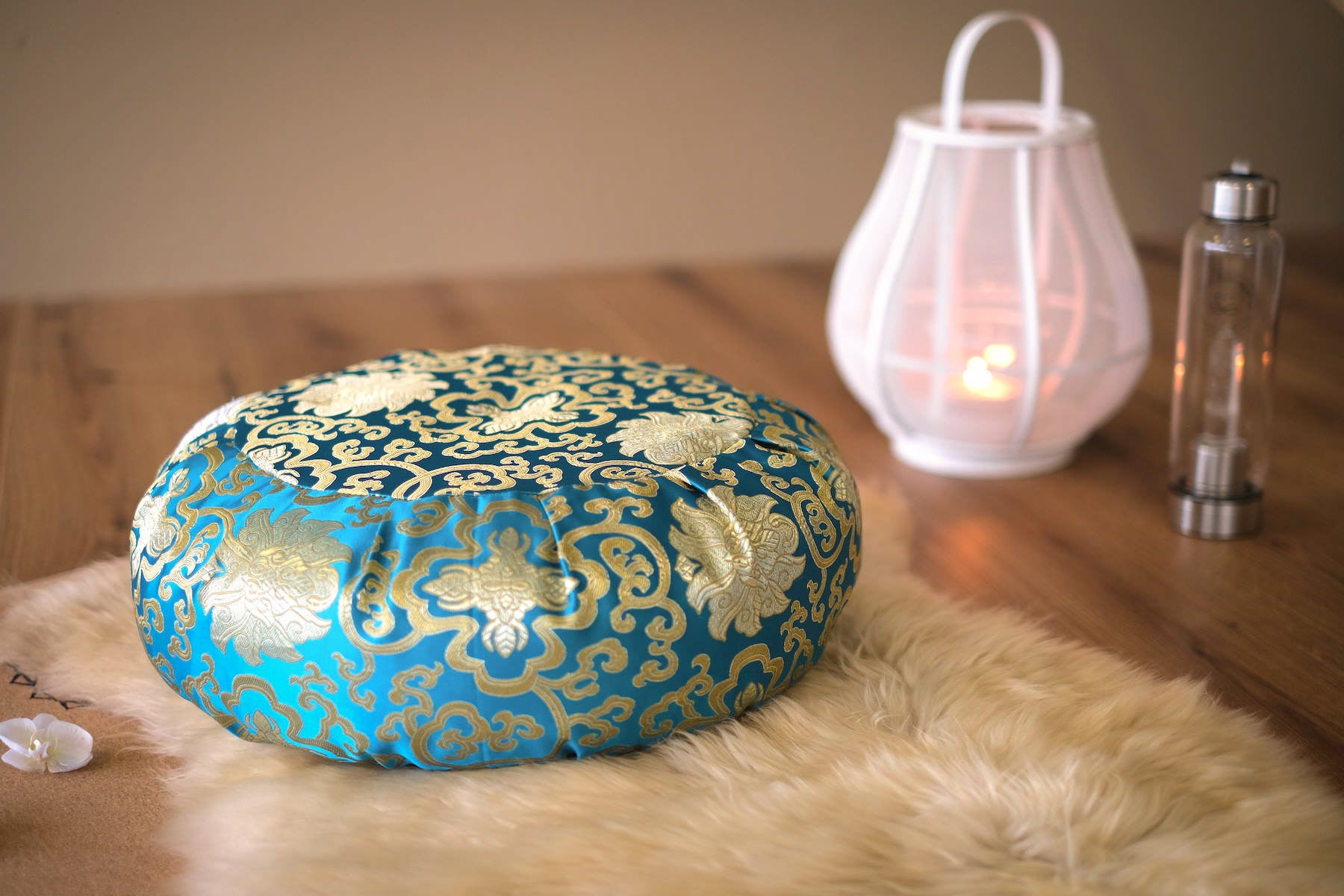 Cuscino da meditazione in broccato Zafu