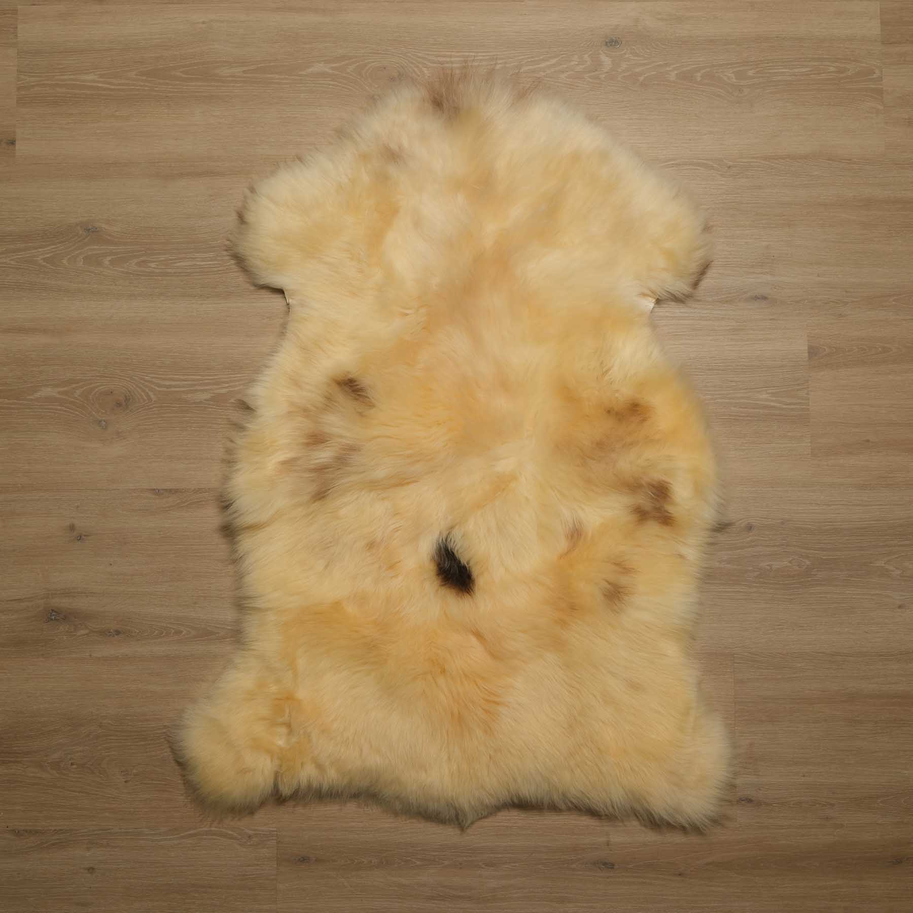 Agnello merino pezzo unico n. 11 giallo vaniglia marrone