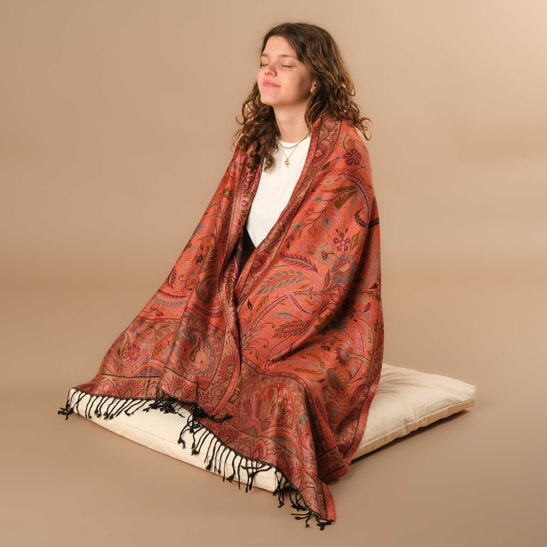 Sciarpa da meditazione in viscosa Autumn Blossom