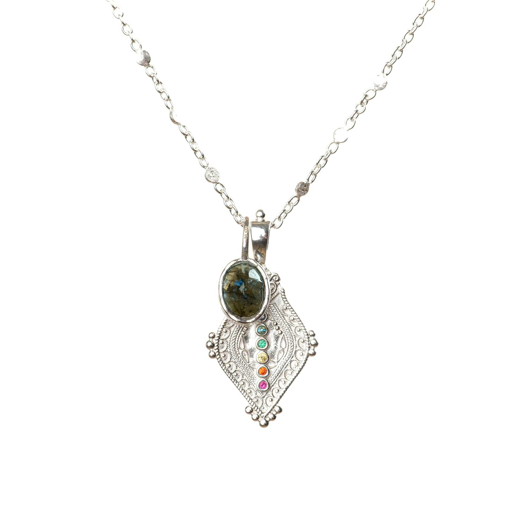 Collana in labradorite argento