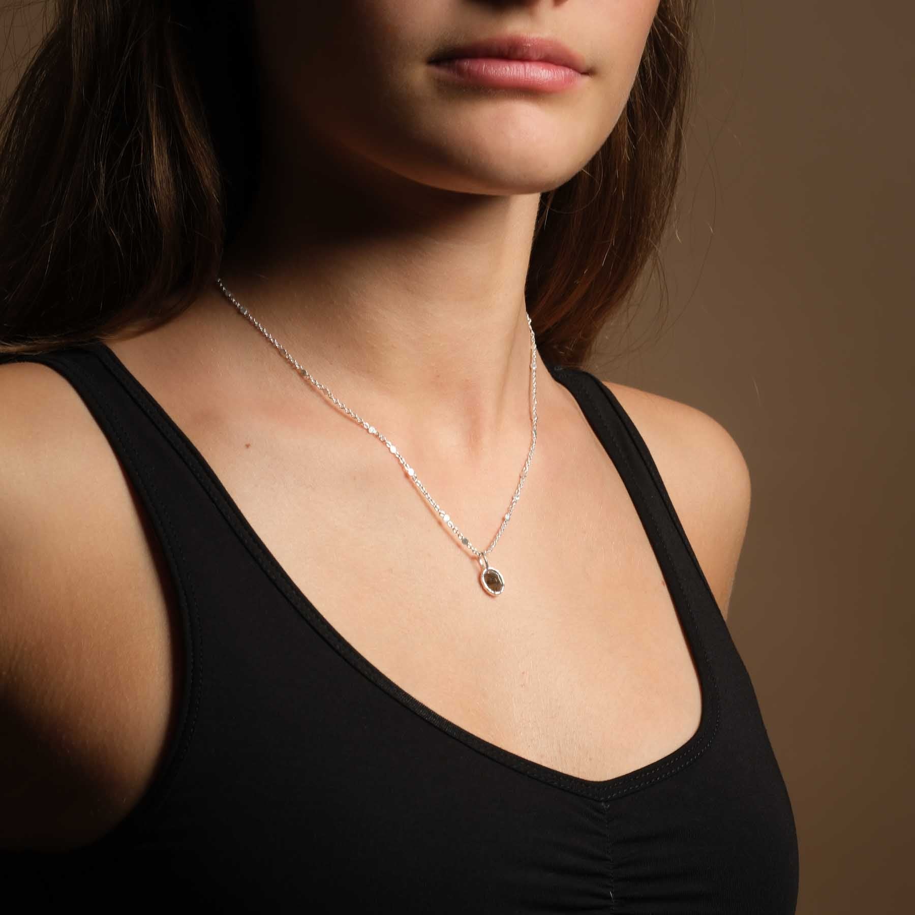 Collana in labradorite argento