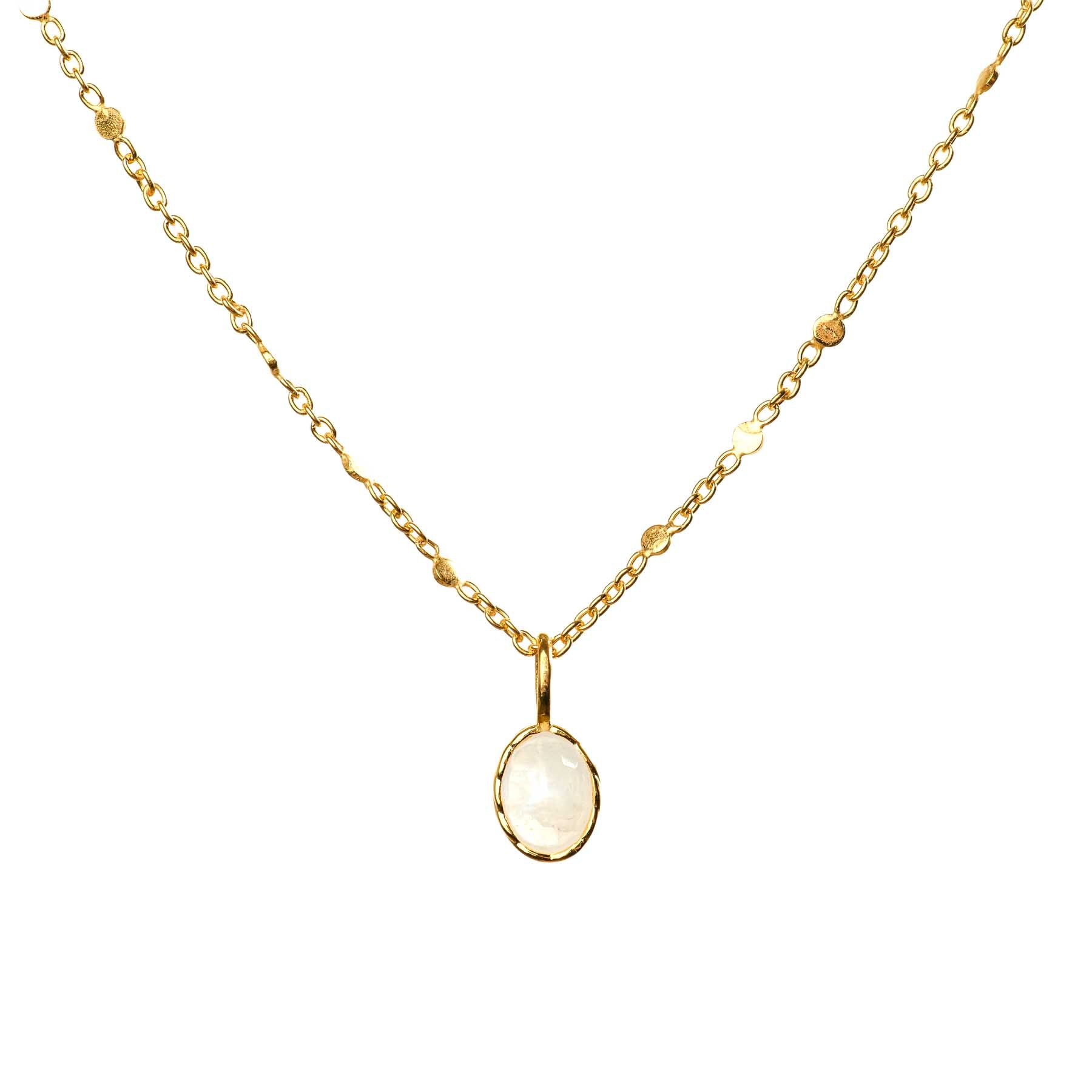 Collana con pietra di luna in oro