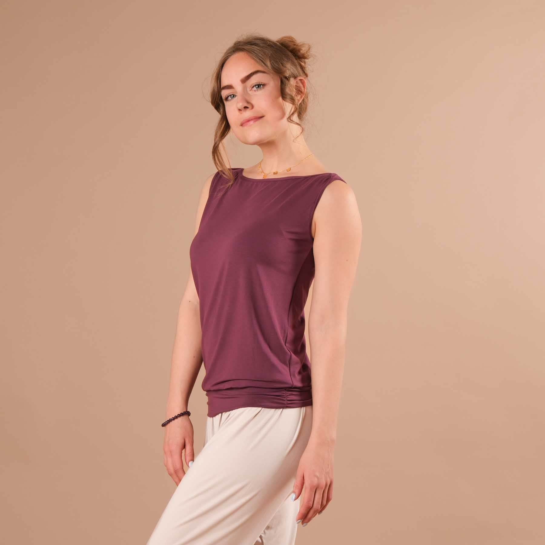 Canotta Yoga Bateau - Prodotto sostenibile in Svizzera berry