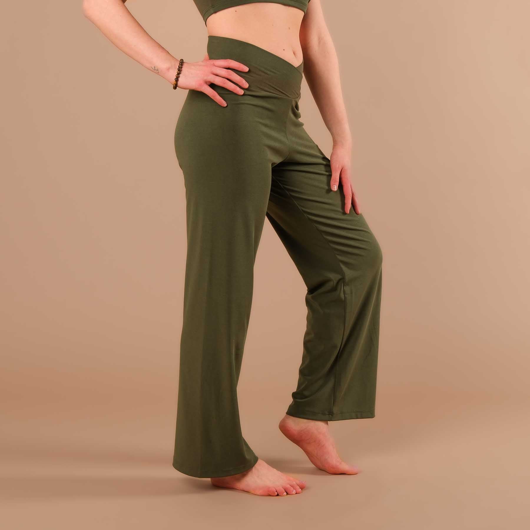 Culotte yoga Comfy lunga oliva