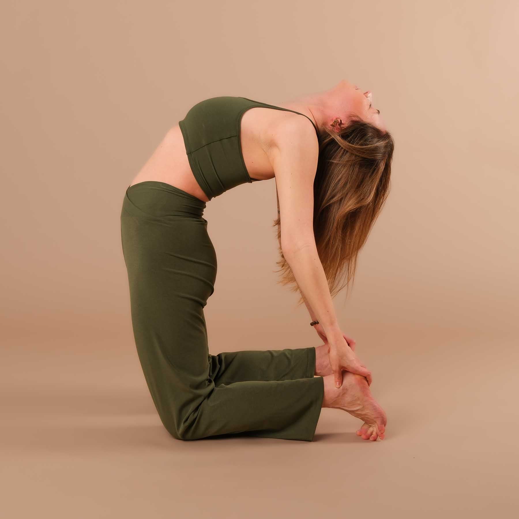 Culotte yoga Comfy lunga oliva
