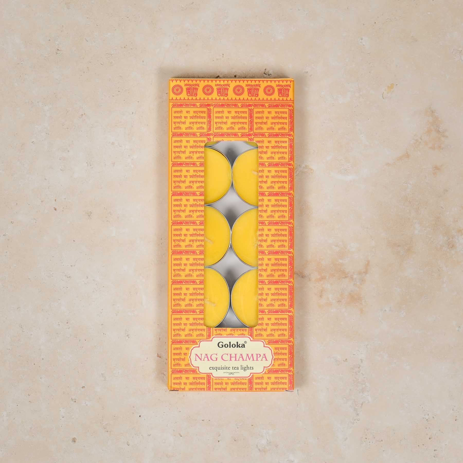 Candela profumata Tealight Goloka Nag Champa 10pcs