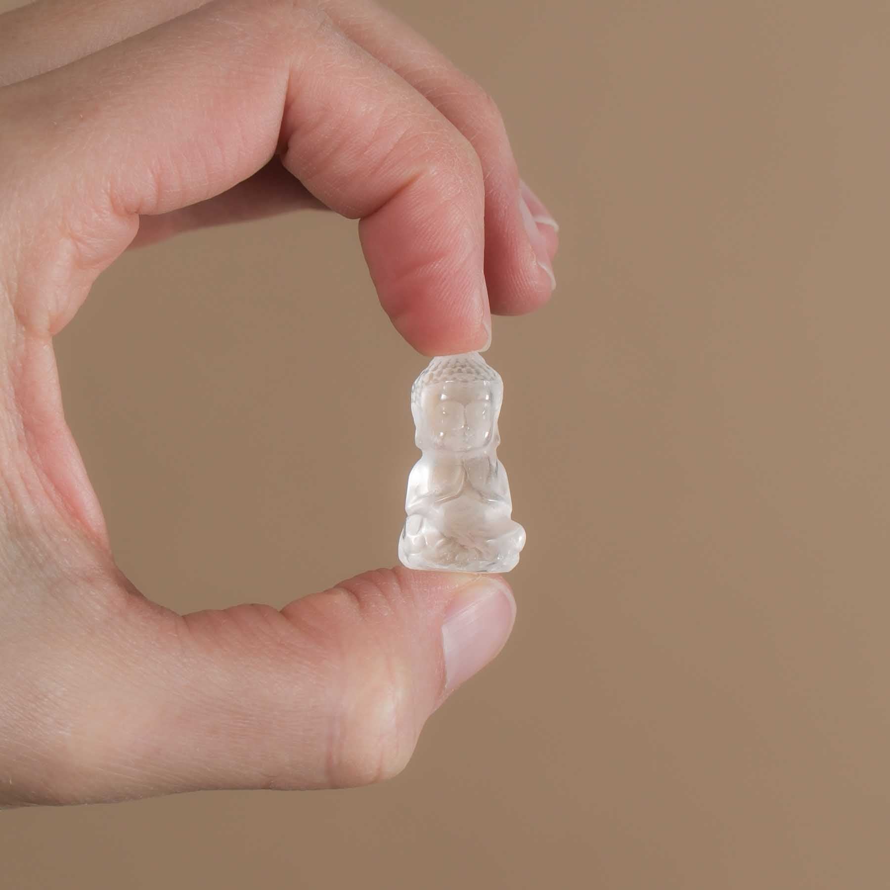 Gemma Buddha portafortuna cristallo di rocca