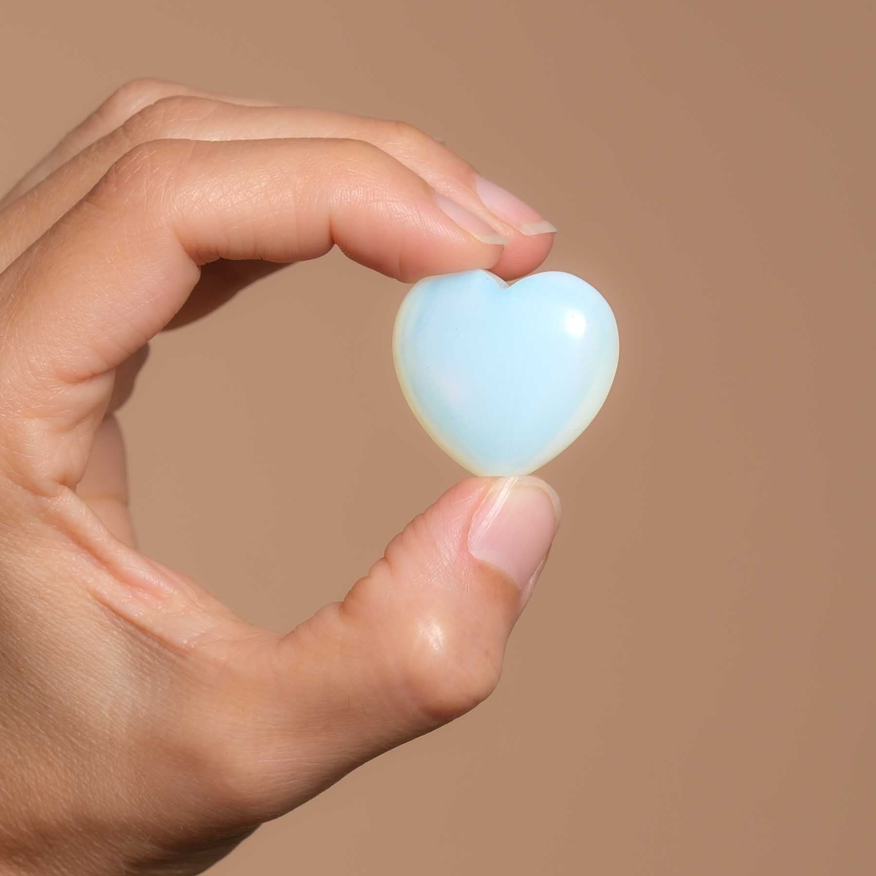 Gemma Cuore Mano Flatterer Opale (trasparente scintillante))