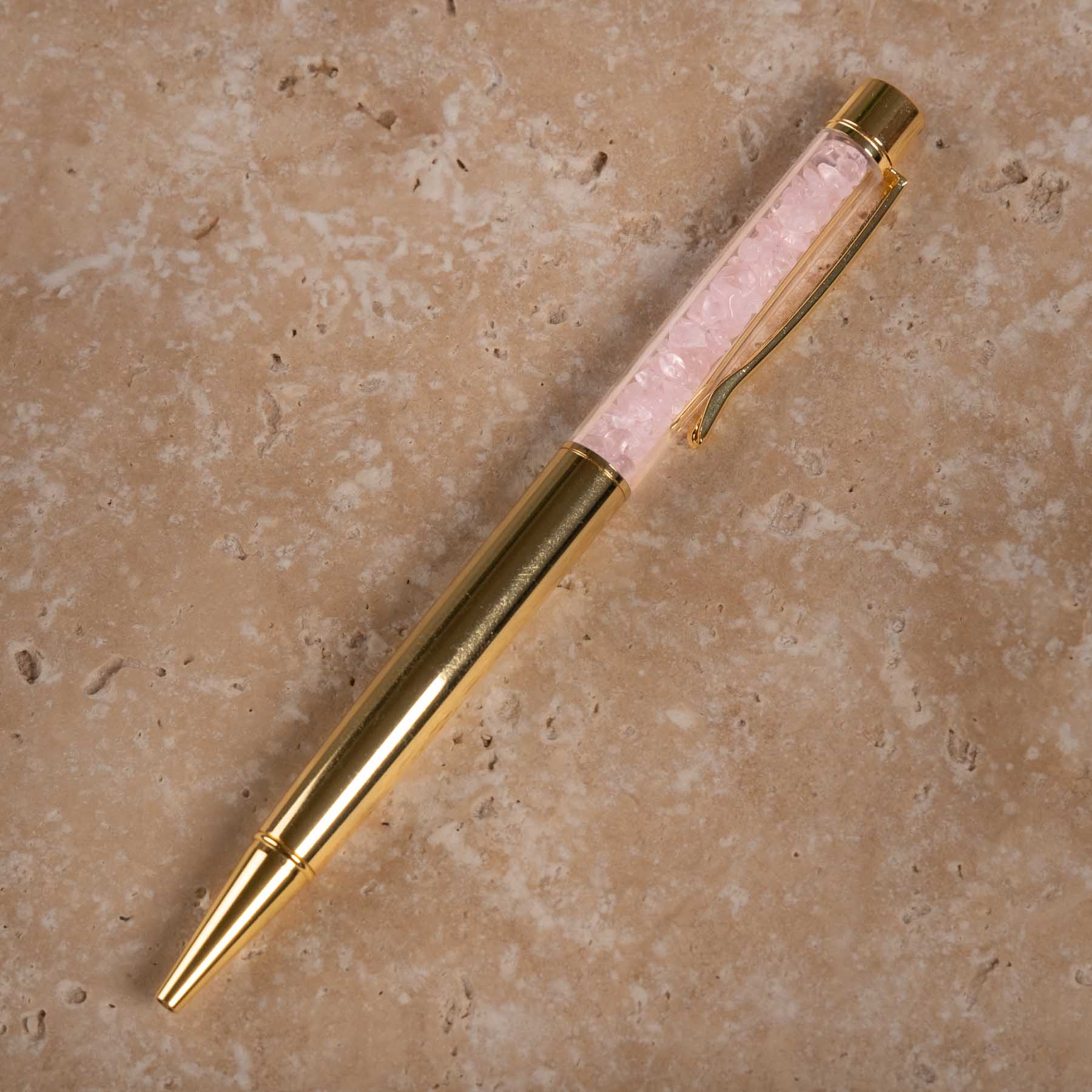 Biro di gemme con quarzo rosa