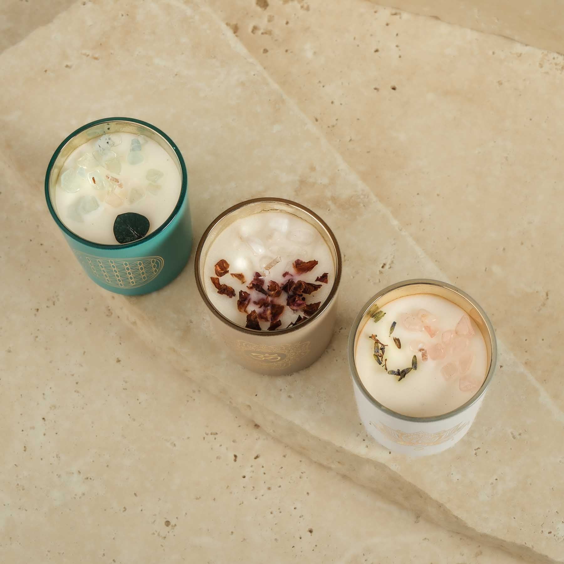 Set di 3 candele profumate - confezione regalo