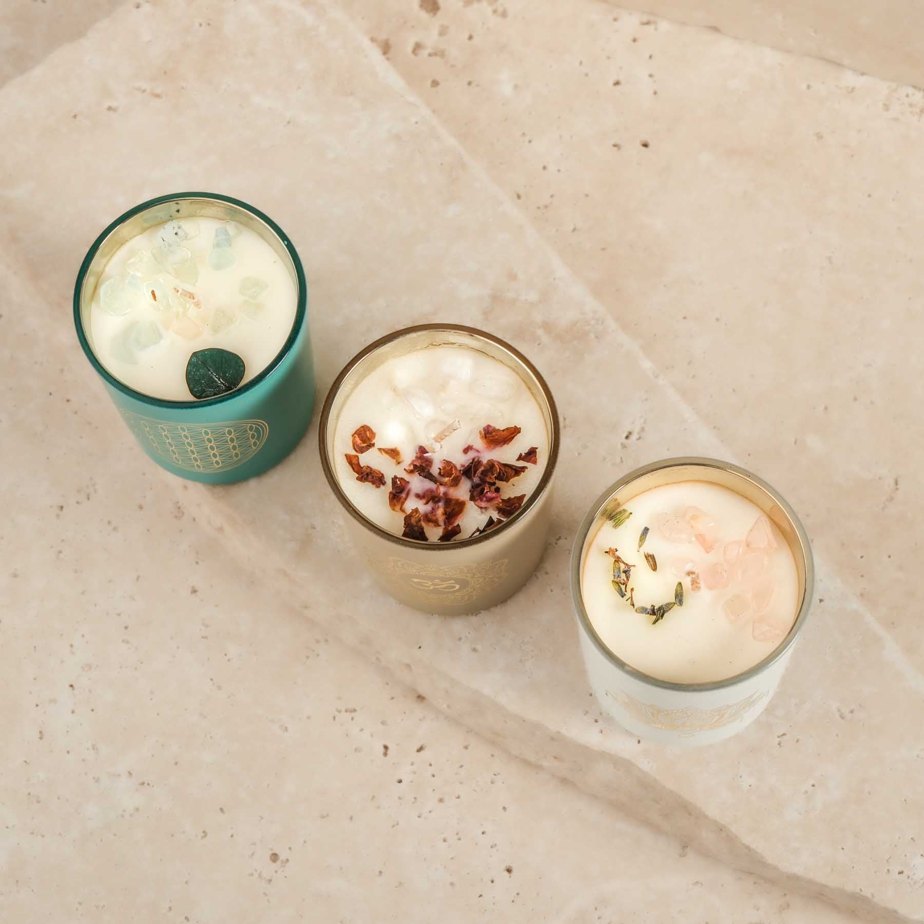 Set di 3 candele profumate - confezione regalo