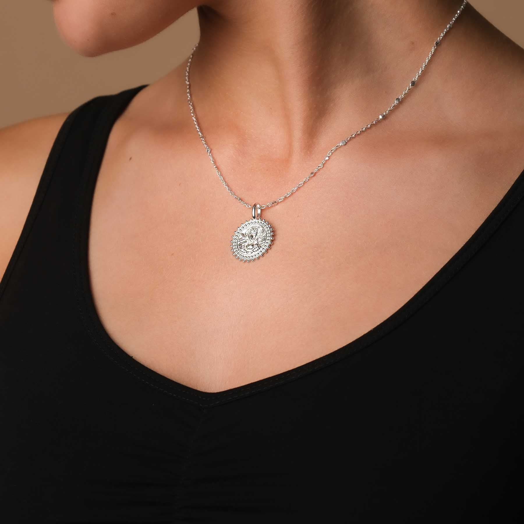 Collana Ganesh con zirconi in argento