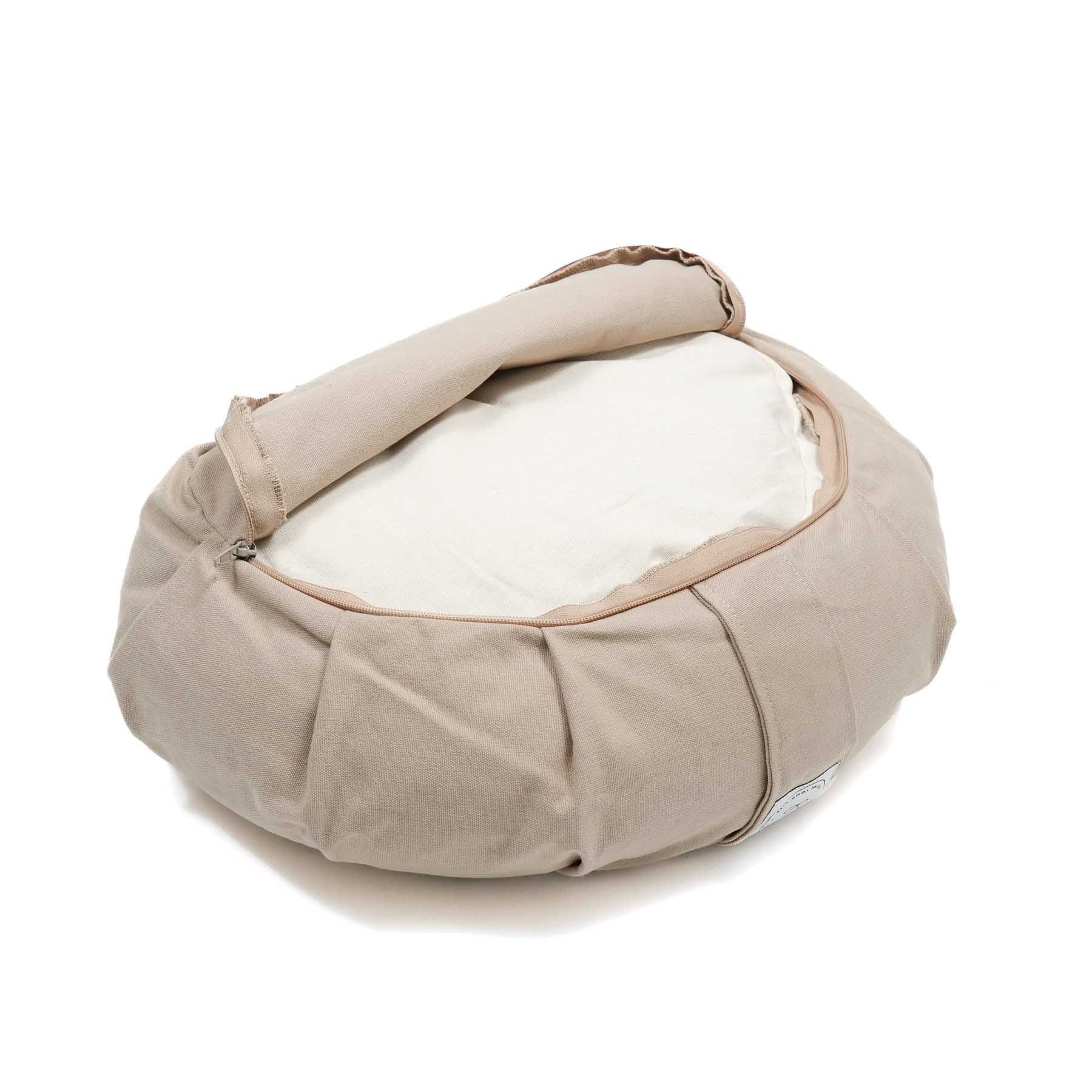 Cuscino da meditazione Mezza Luna Zafu uni sabbia