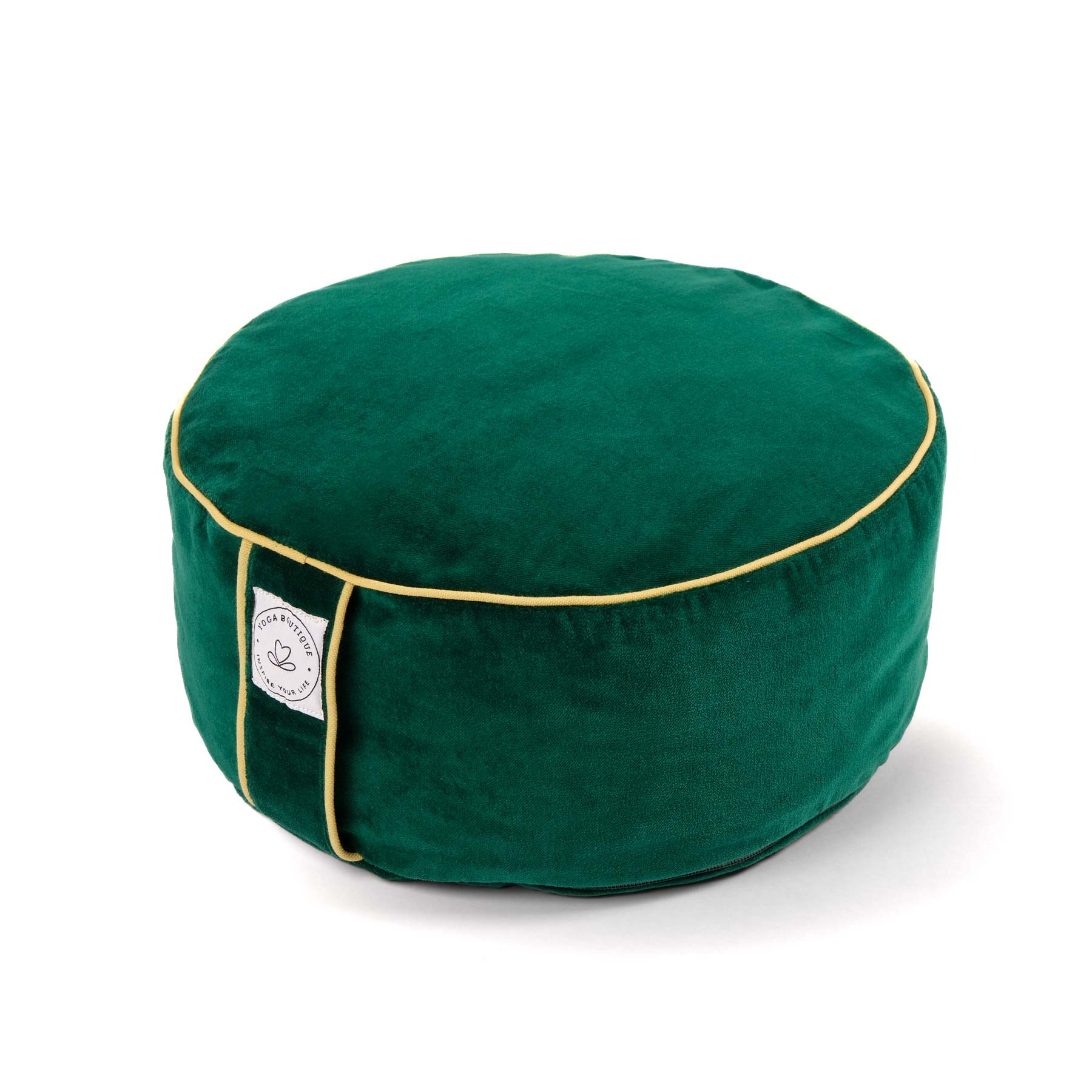 Cuscino da meditazione in velluto rotondo uni irish-verde