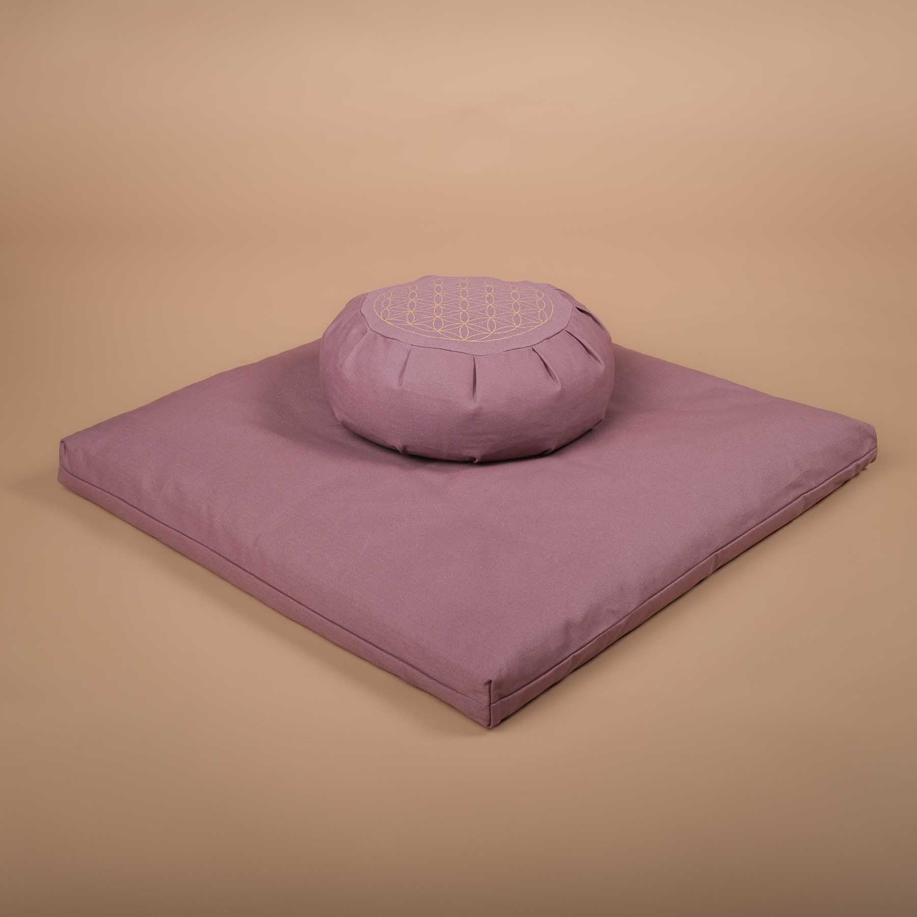 Tappetino da meditazione Zabuton tappetino da meditazione in cotone lavanda