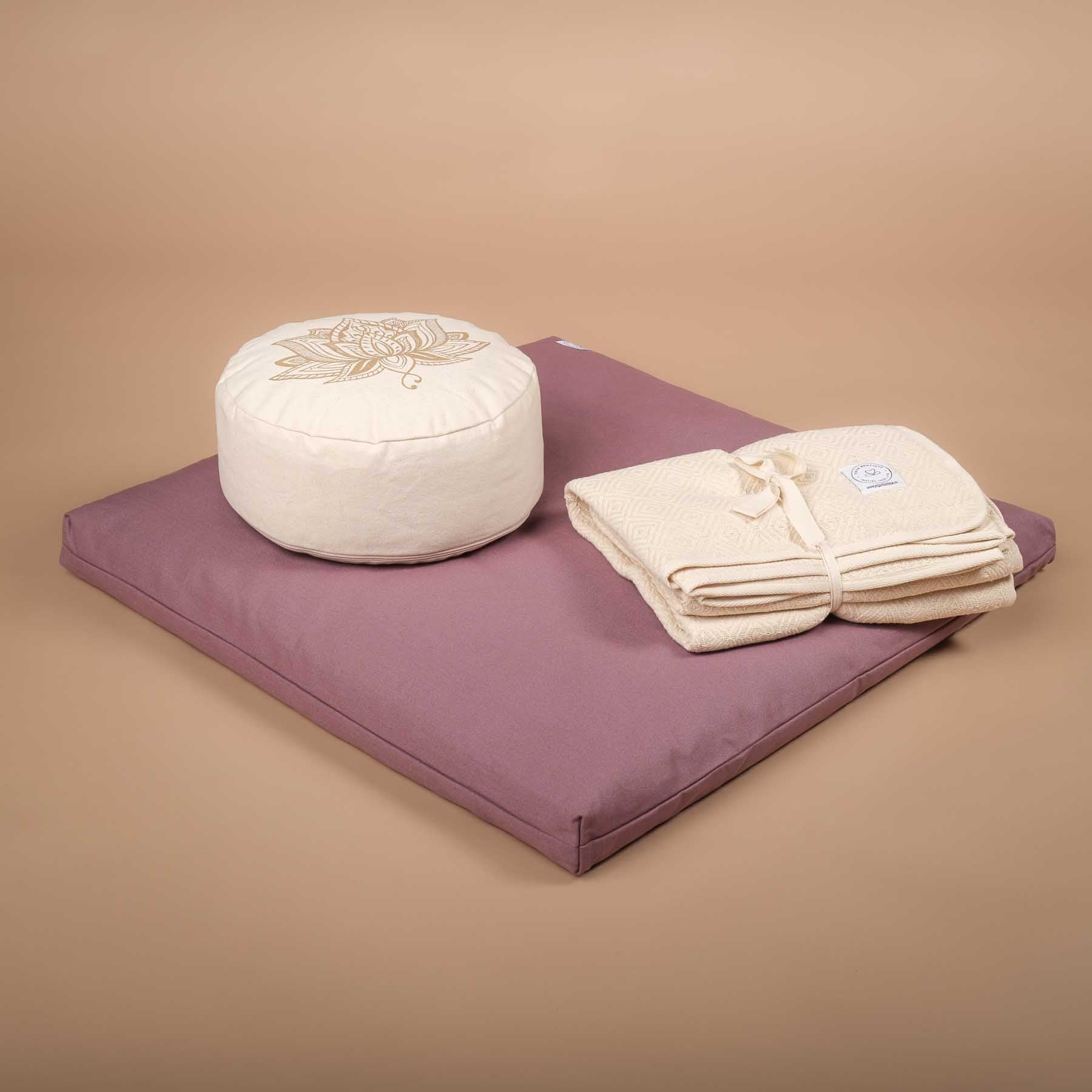 Tappetino da meditazione Zabuton tappetino da meditazione in cotone lavanda