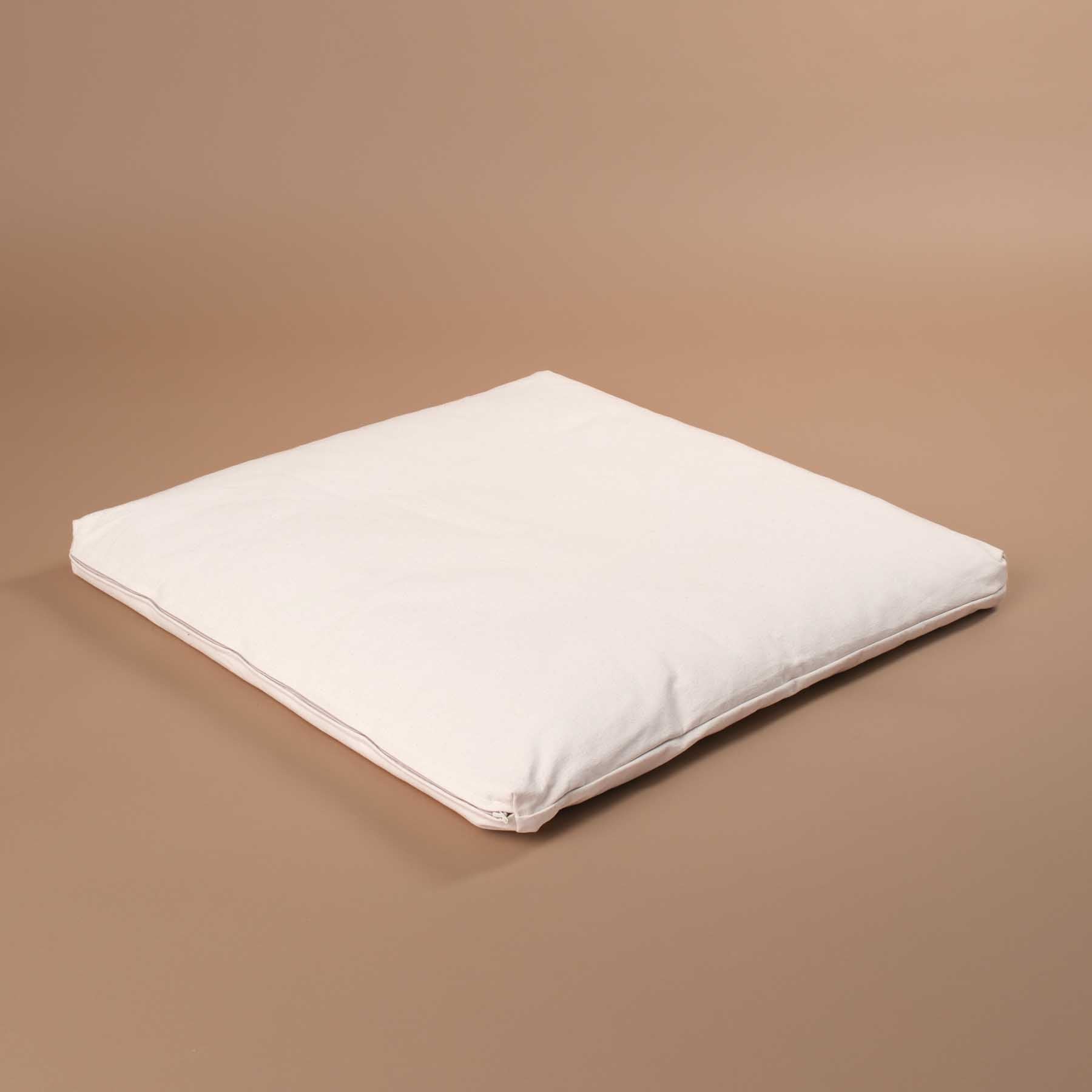 Tappetino da meditazione Zabuton Tappetino da meditazione in cotone bianco naturale