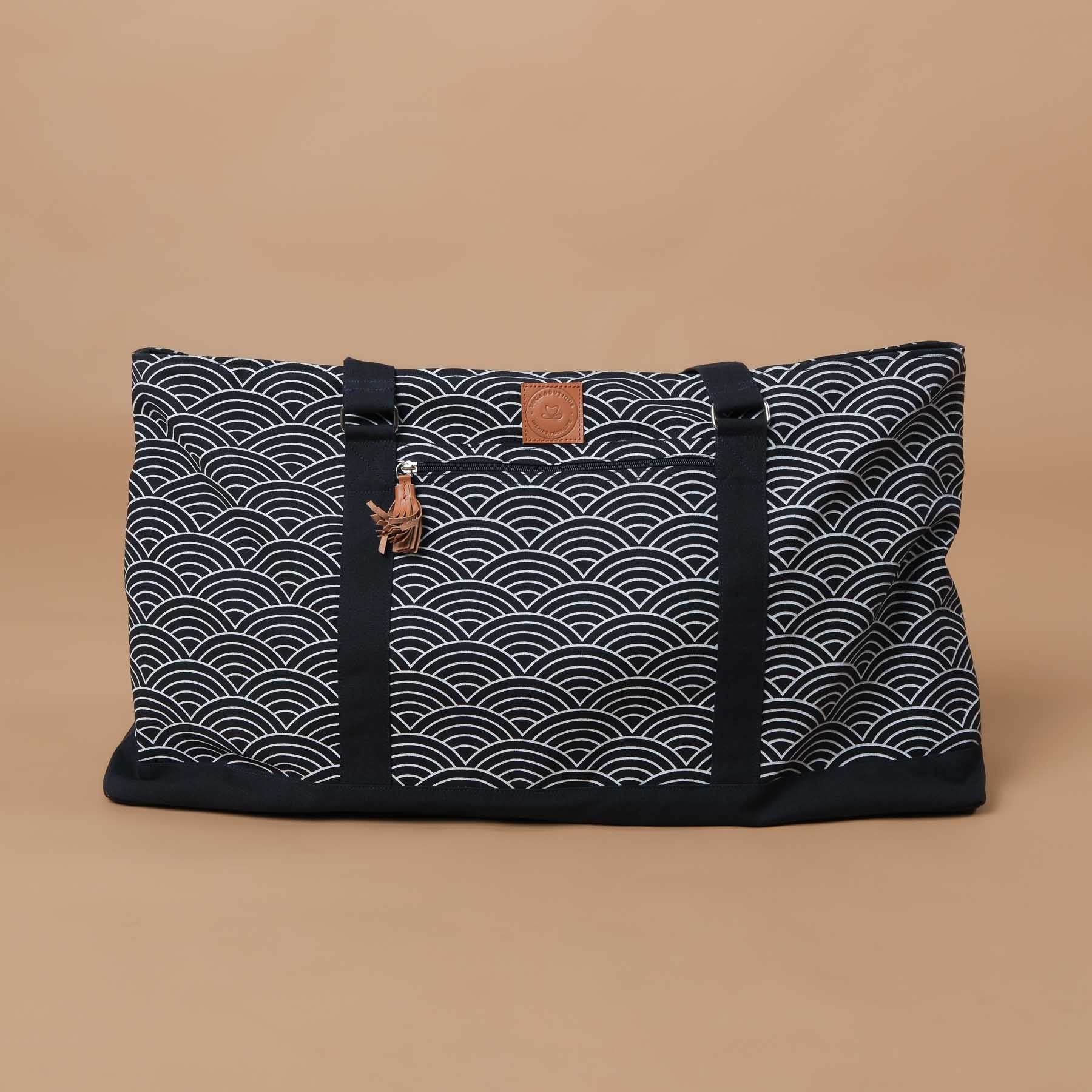 Borsa da yoga grande - Borsa da viaggio Waves navy