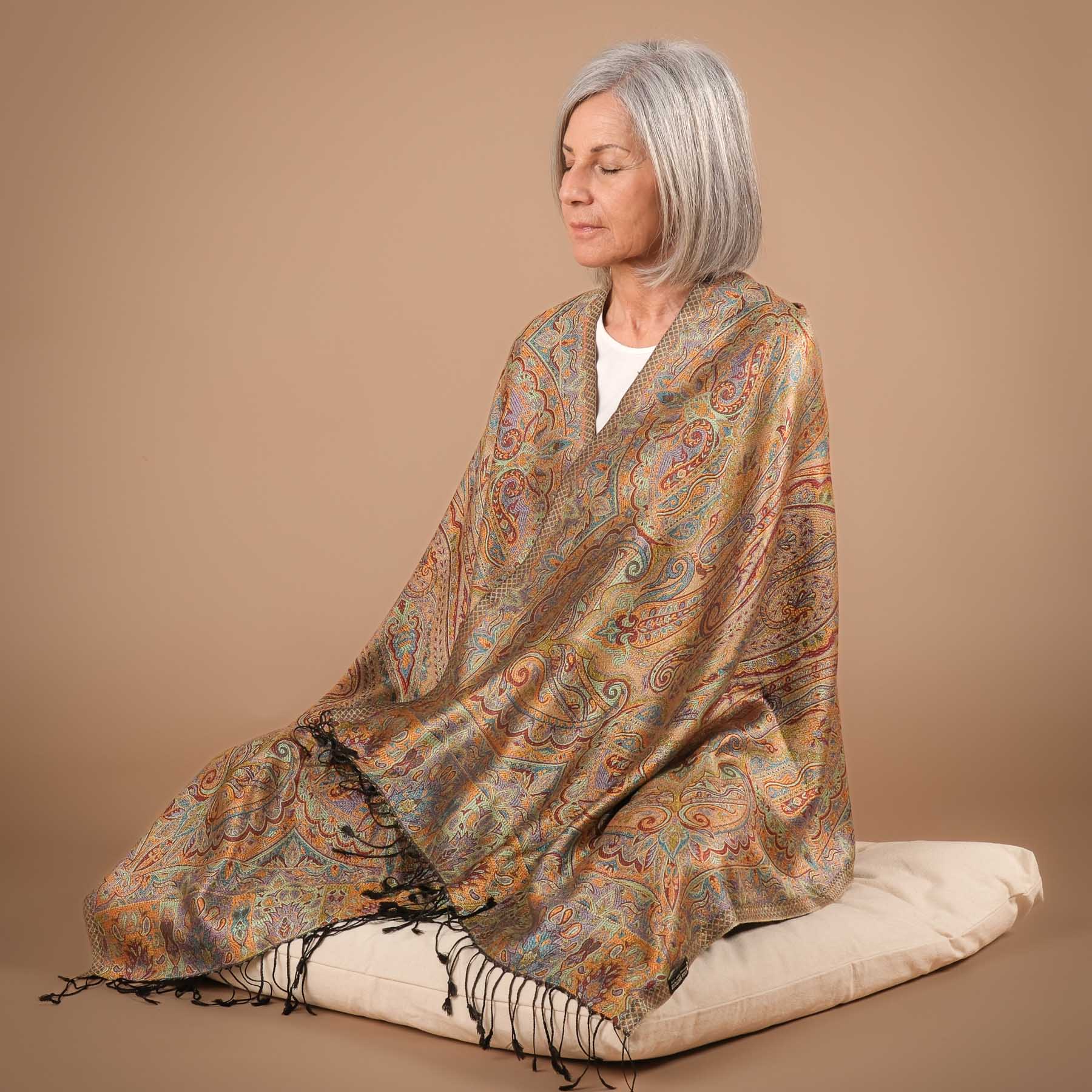 Scialle da meditazione sciarpa di seta Diana