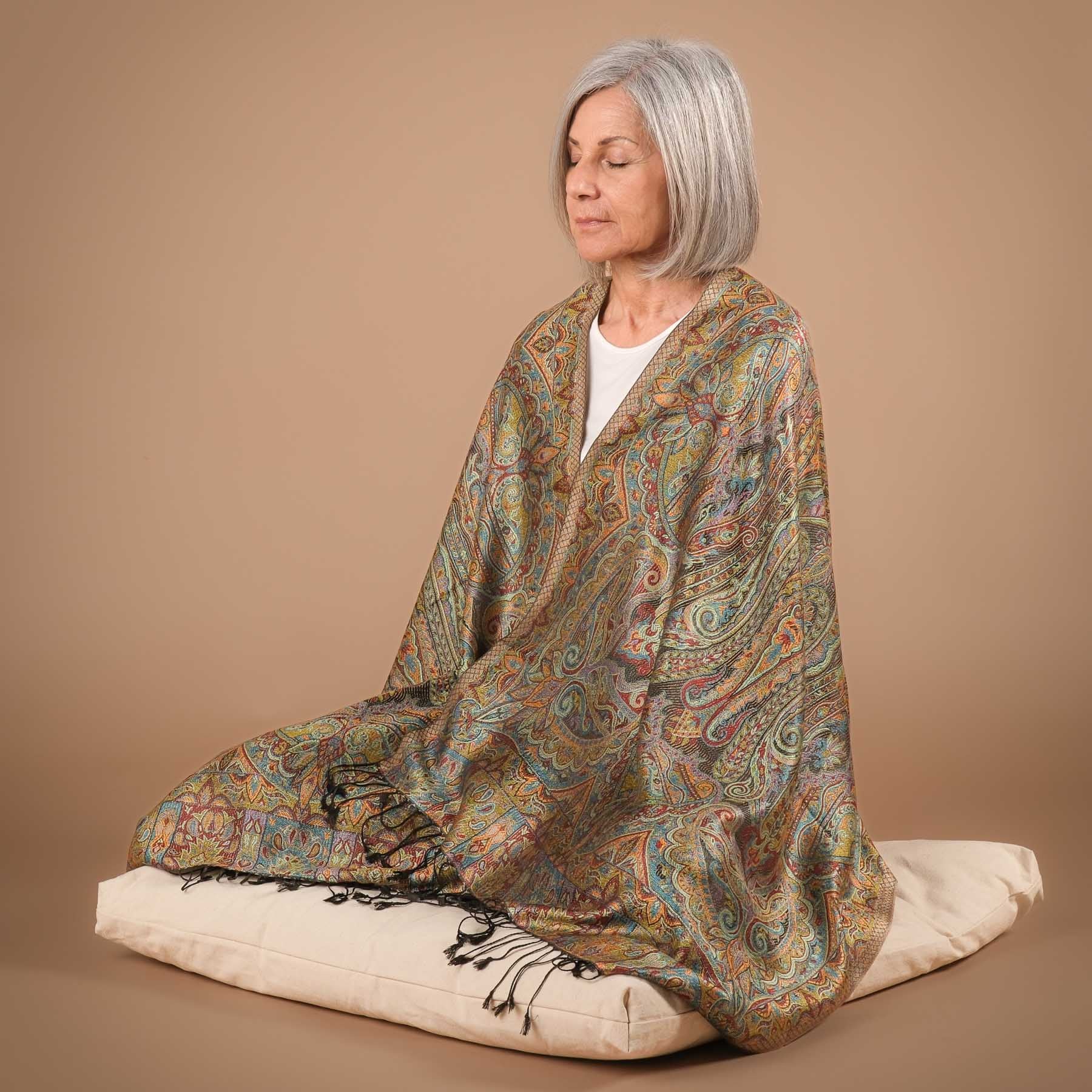 Scialle da meditazione sciarpa di seta Diana