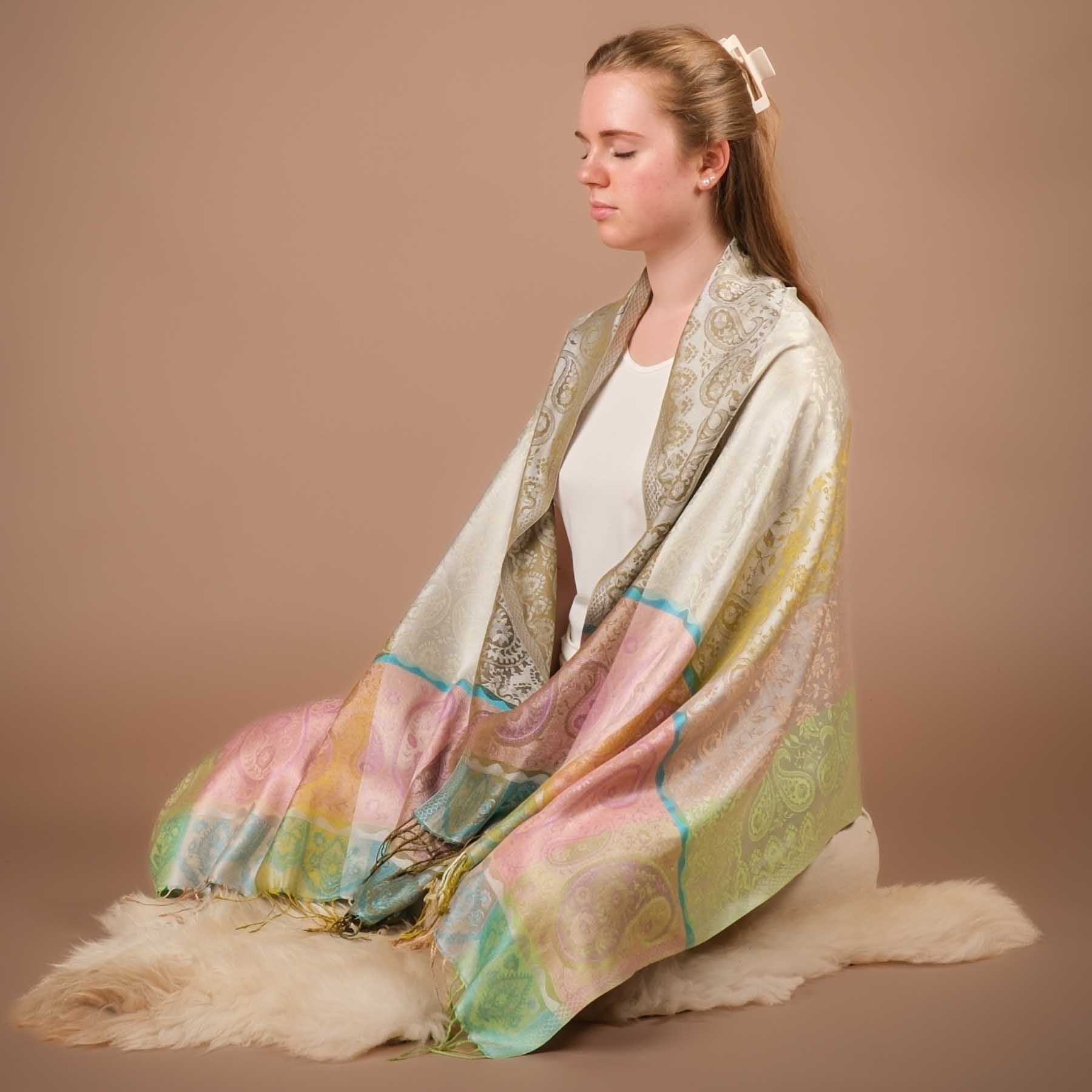Sciarpa da meditazione Terra di seta
