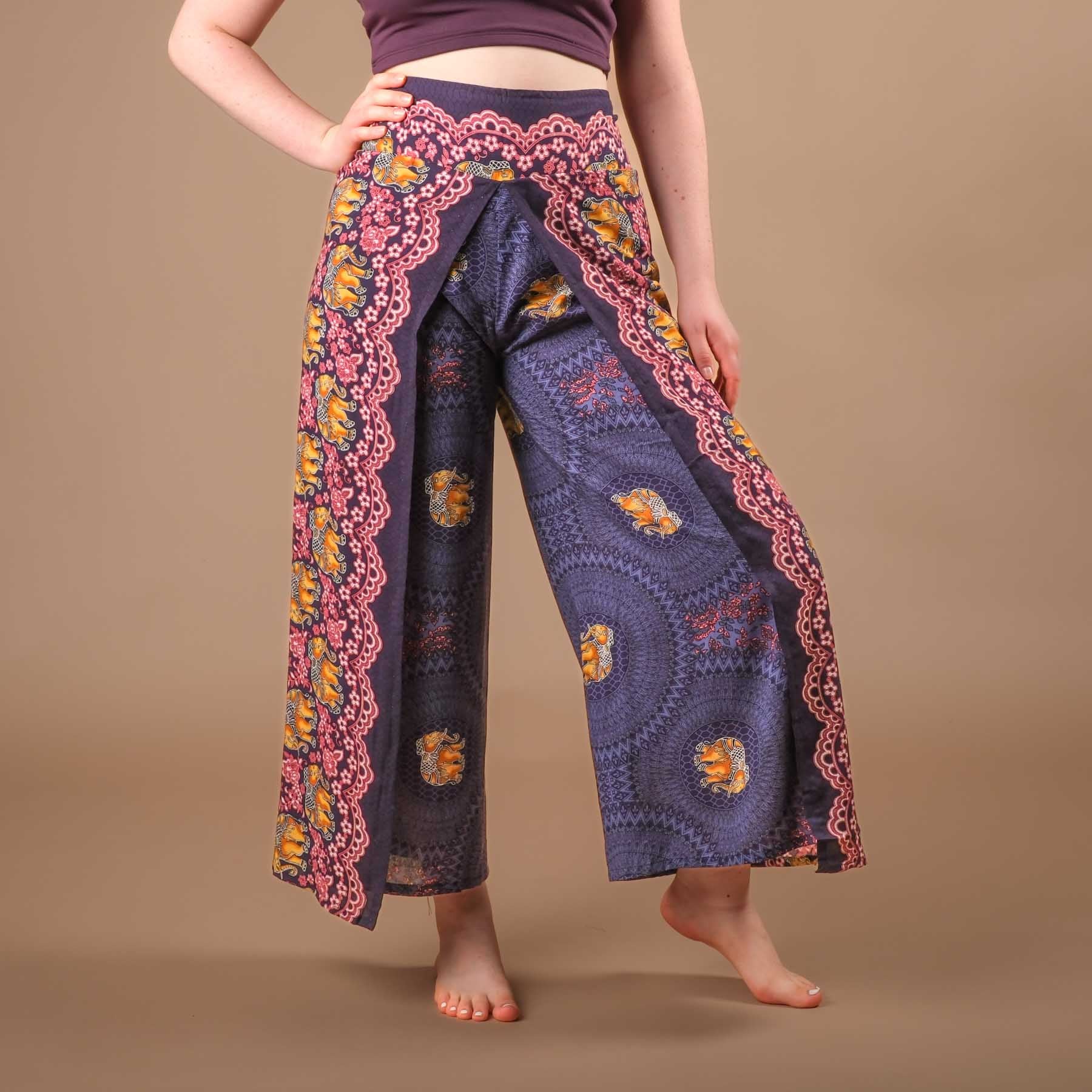 Pantaloni palazzo Marlene Pantaloni Elephant blu