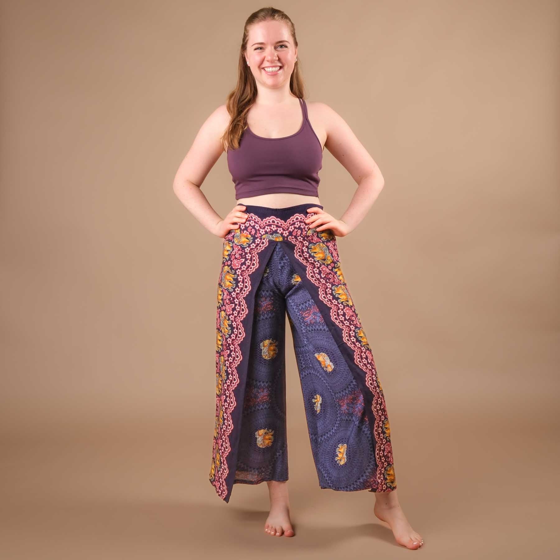 Pantaloni palazzo Marlene Pantaloni Elephant blu