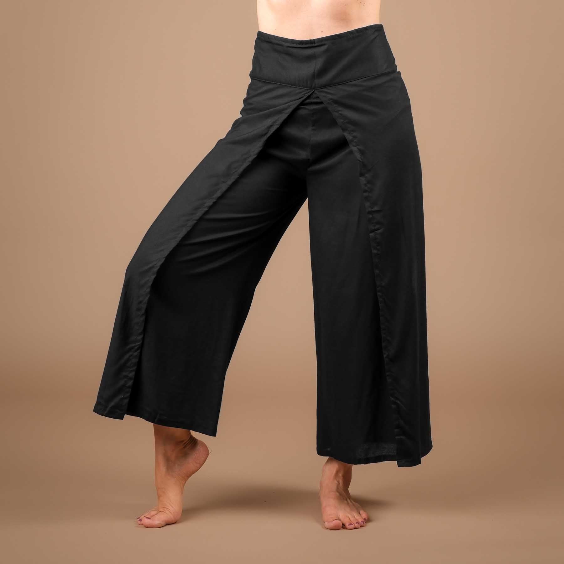 Pantaloni palazzo Marlene pantaloni uni nero