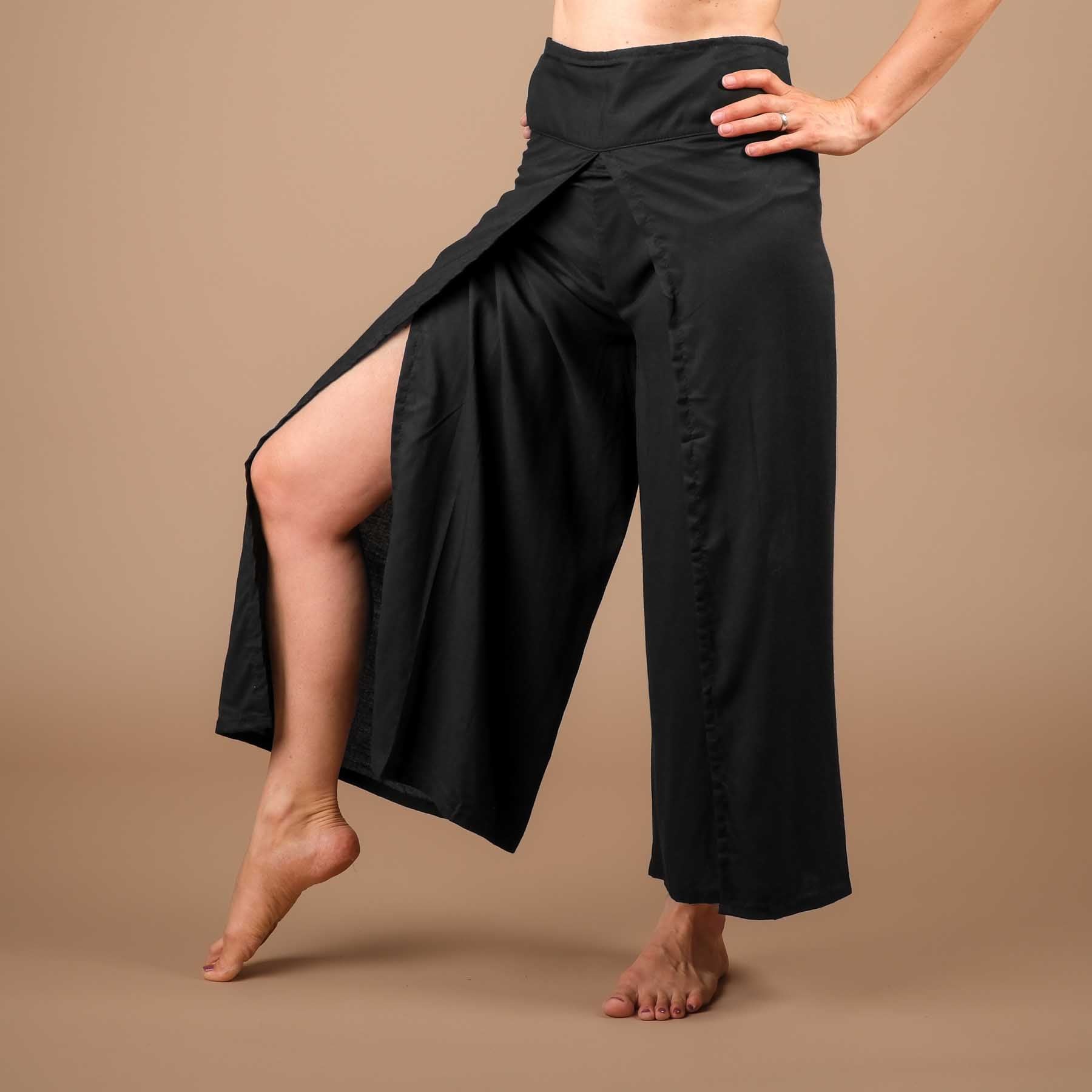 Pantaloni palazzo Marlene pantaloni uni nero