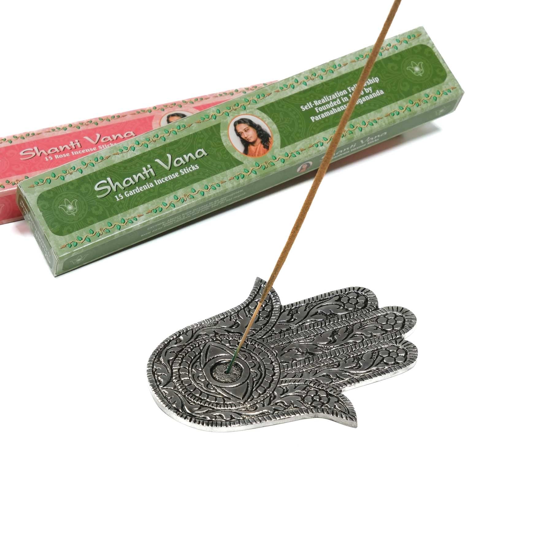 Portaincenso in alluminio Hamsa Hand