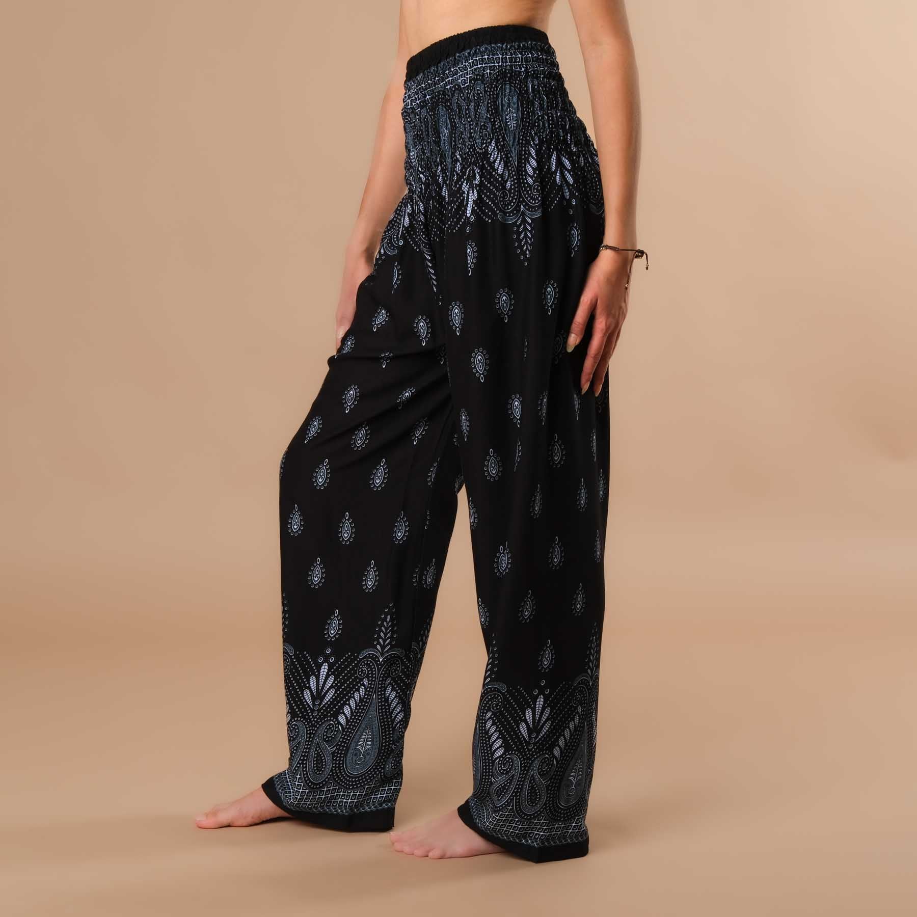 Pantaloni estivi Palazzo Bliss nero