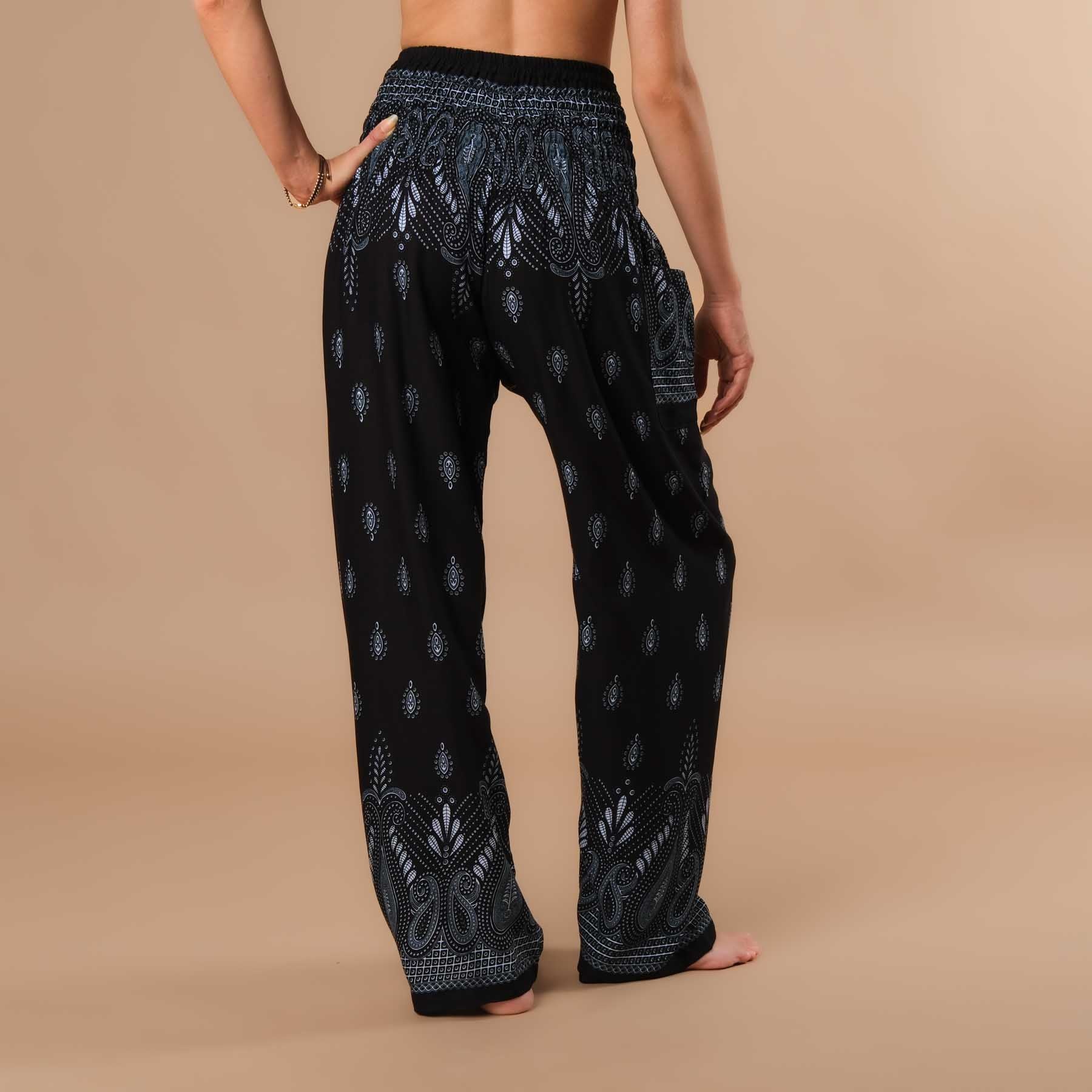 Pantaloni estivi Palazzo Bliss nero