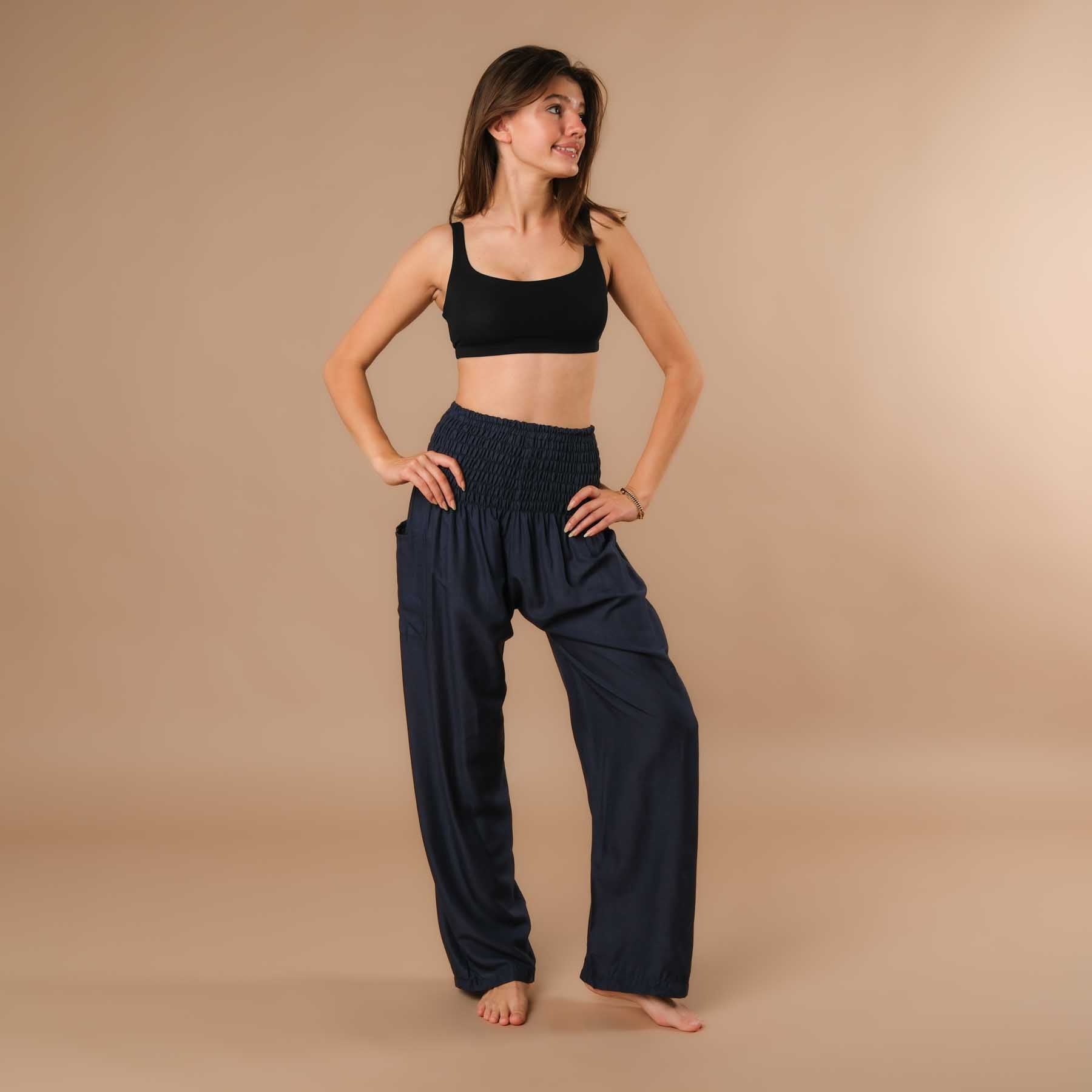 Pantaloni estivi Palazzo uni navy