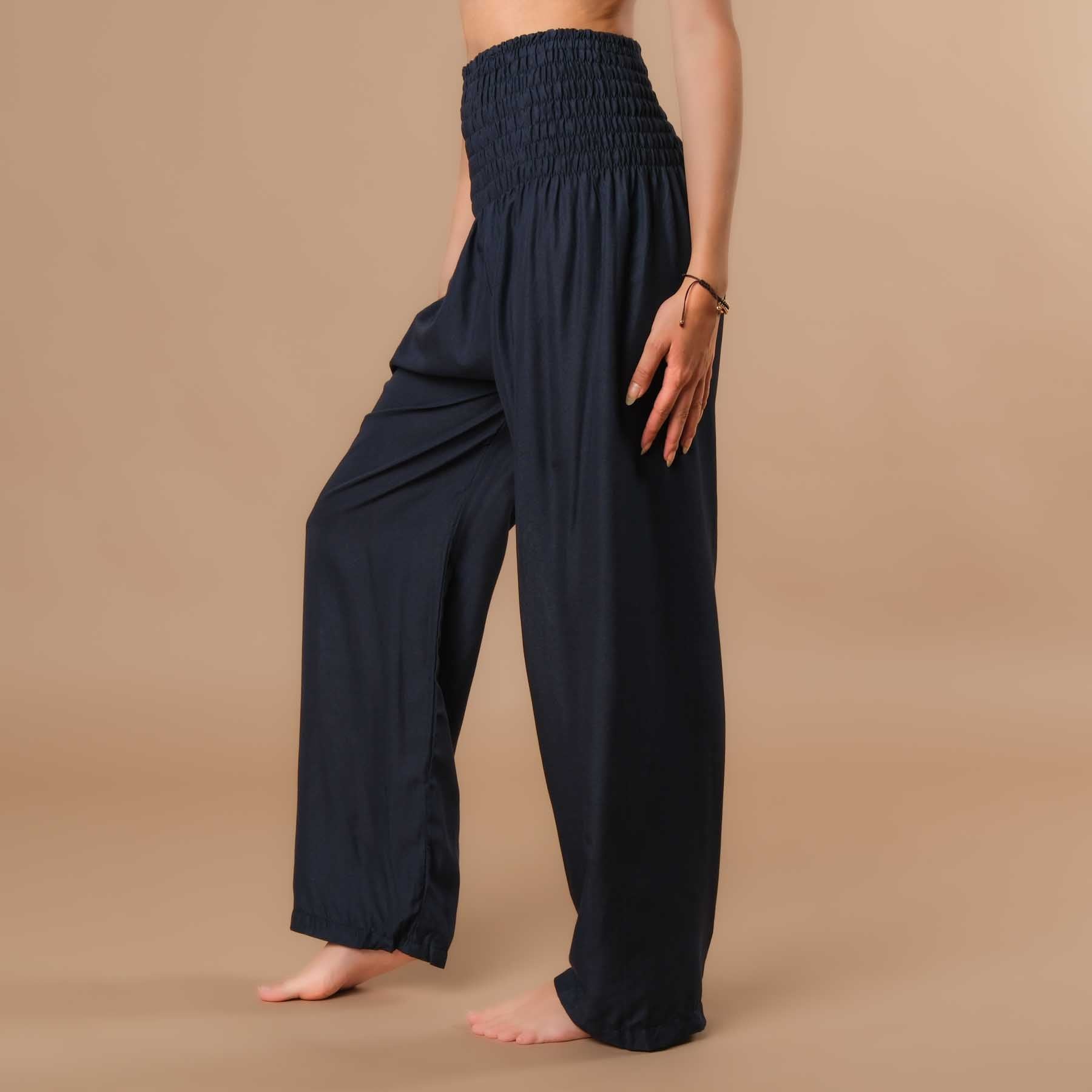 Pantaloni estivi Palazzo uni navy