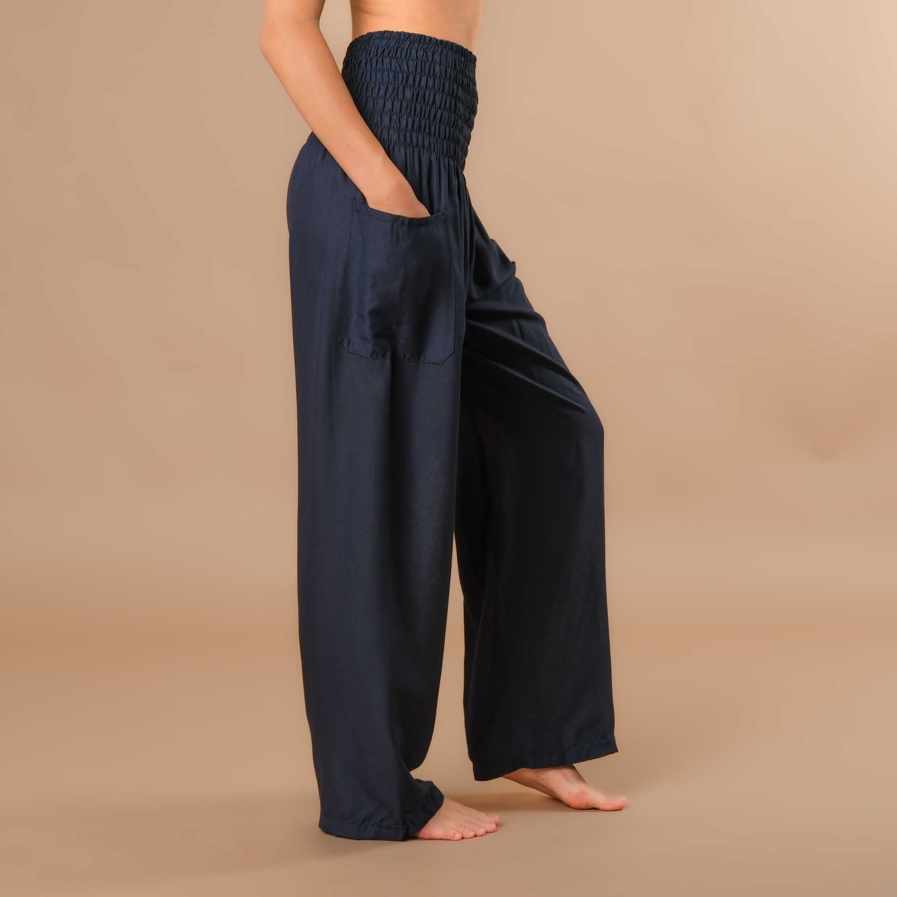 Pantaloni estivi Palazzo uni navy