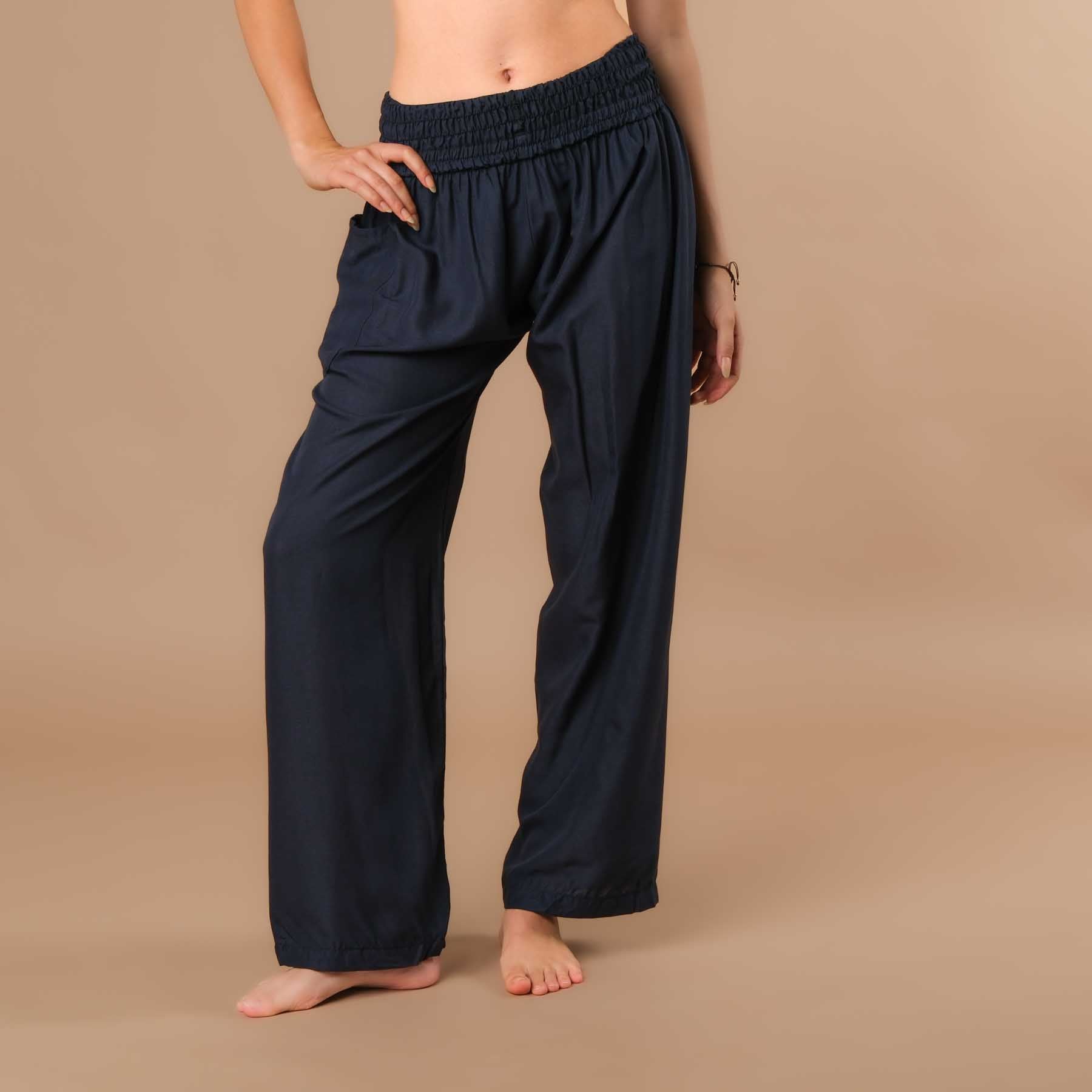 Pantaloni estivi Palazzo uni navy