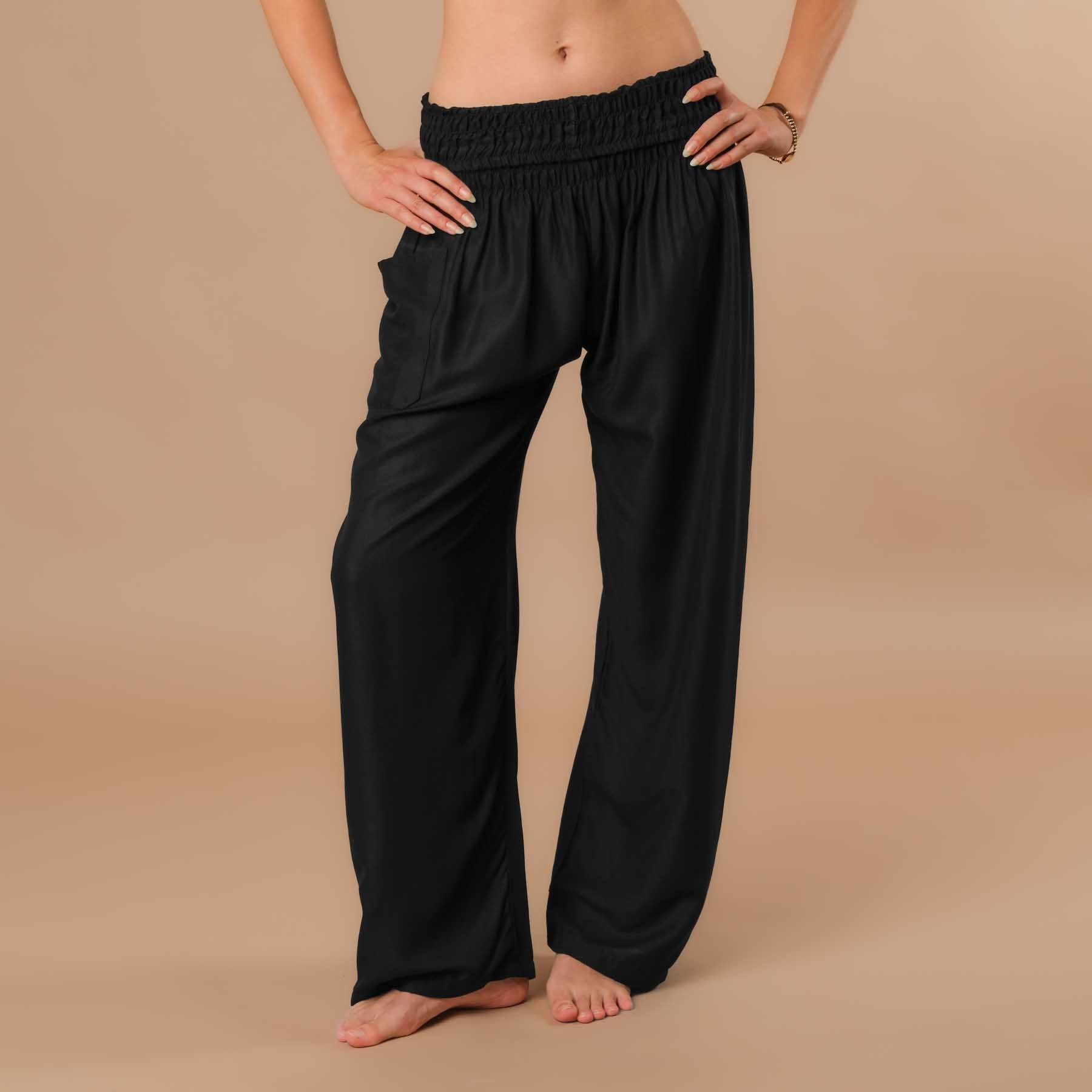 Pantaloni estivi Palazzo uni nero