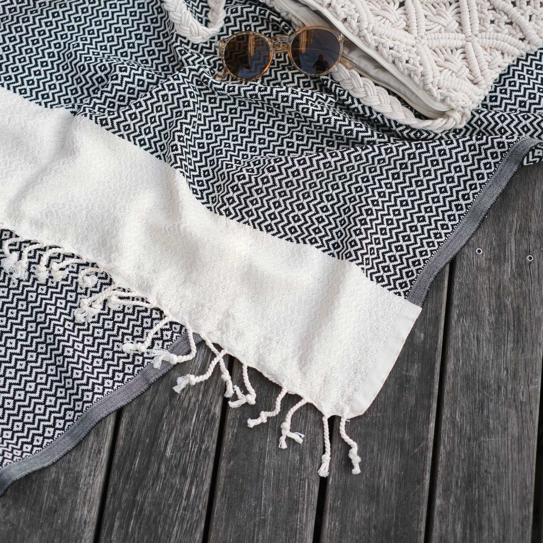 Telo mare Pestemal telo hammam Calm nero