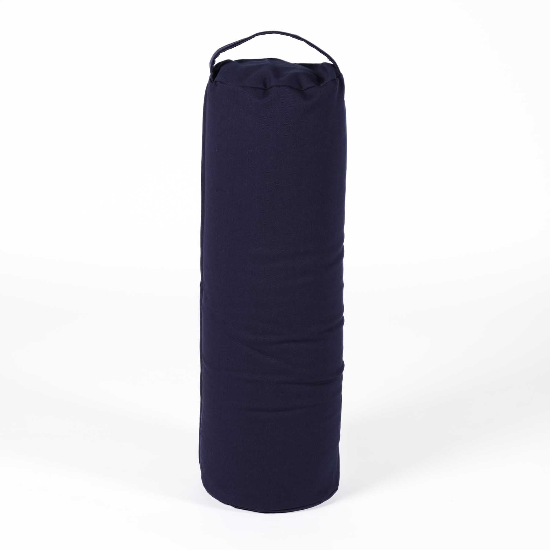 Cuscino yoga in cotone uni blu navy