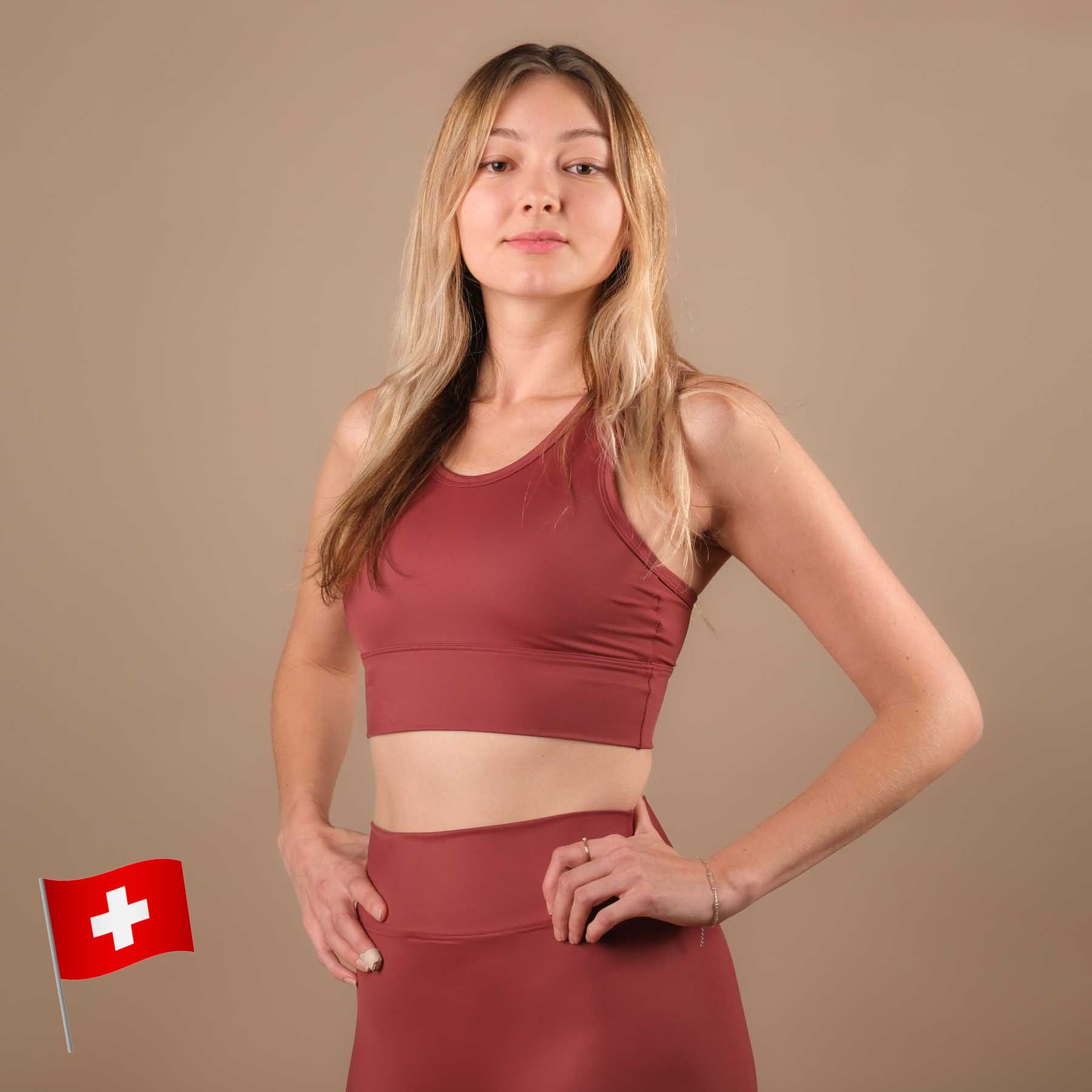 Top sportivo Eco Mare Yoga Top terracotta