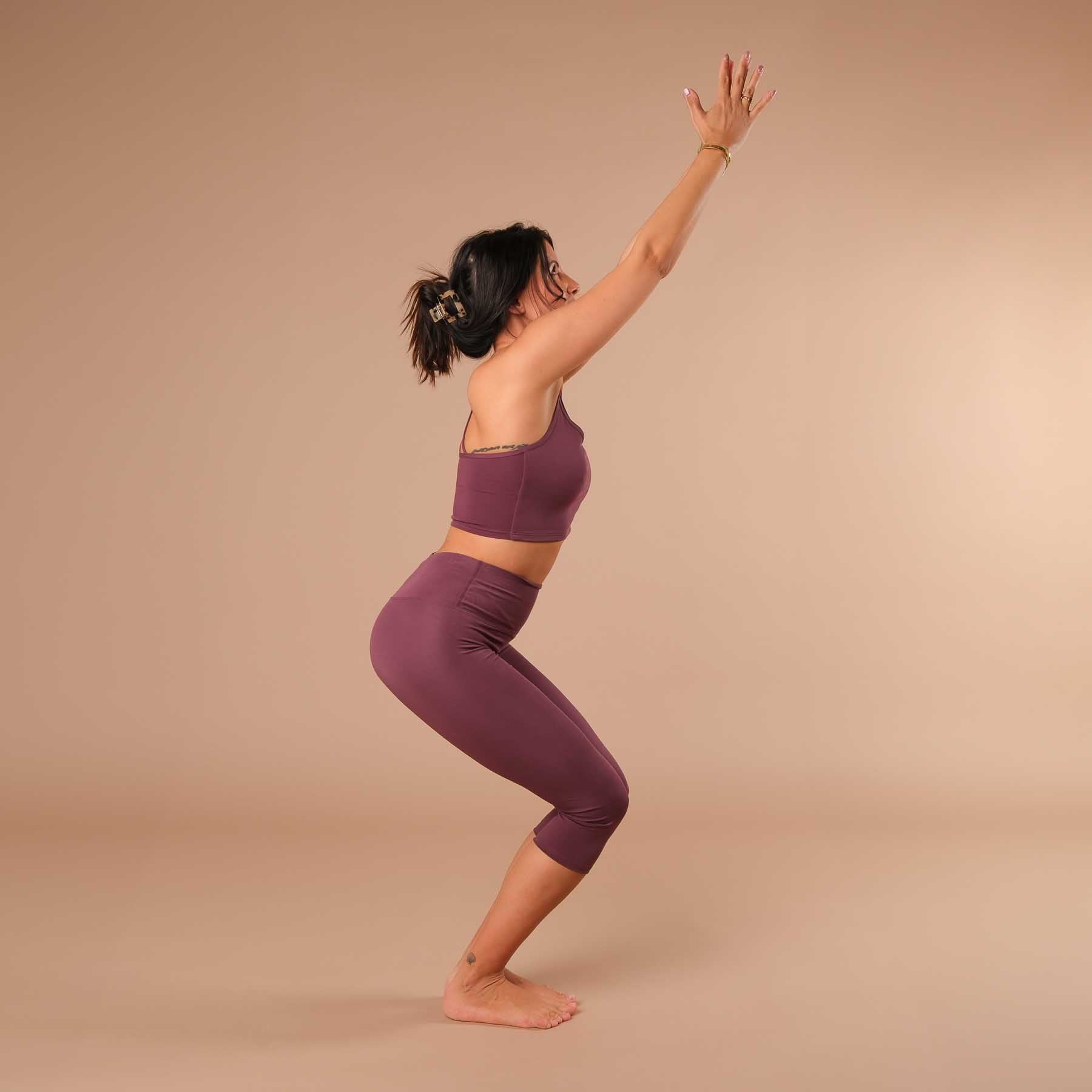 Yoga Capri Leggings Comfy berry Prodotto sostenibile in Svizzera