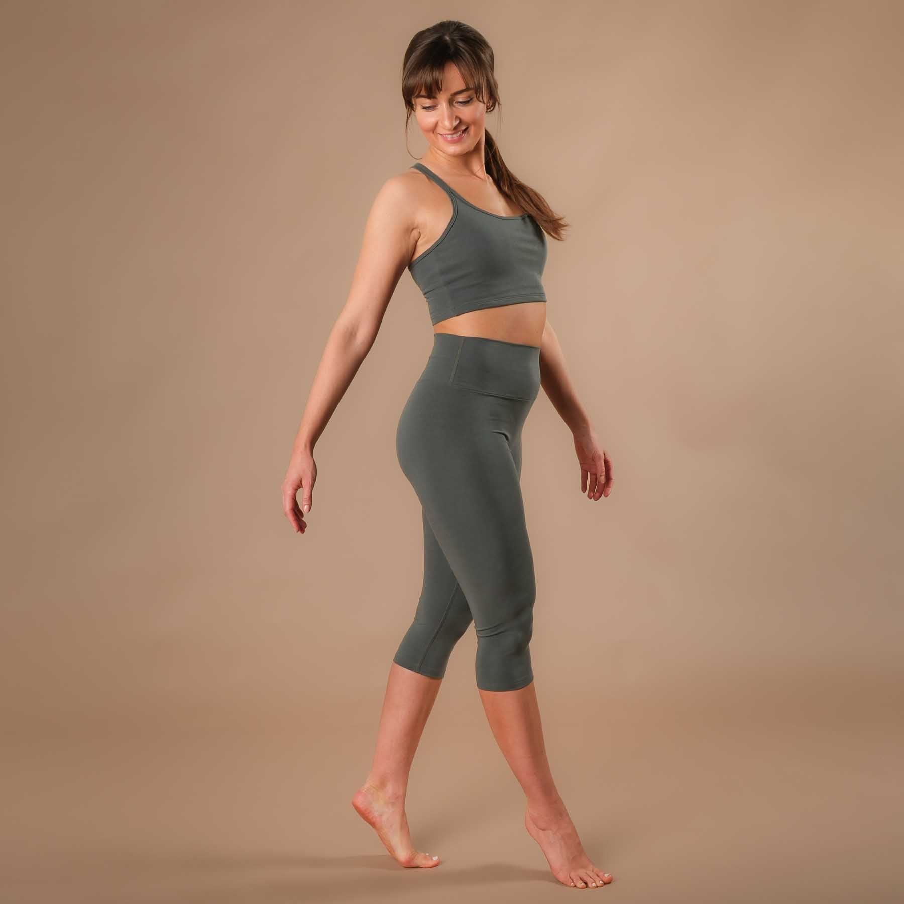 Crop top Joy con spalline incrociate smeraldo