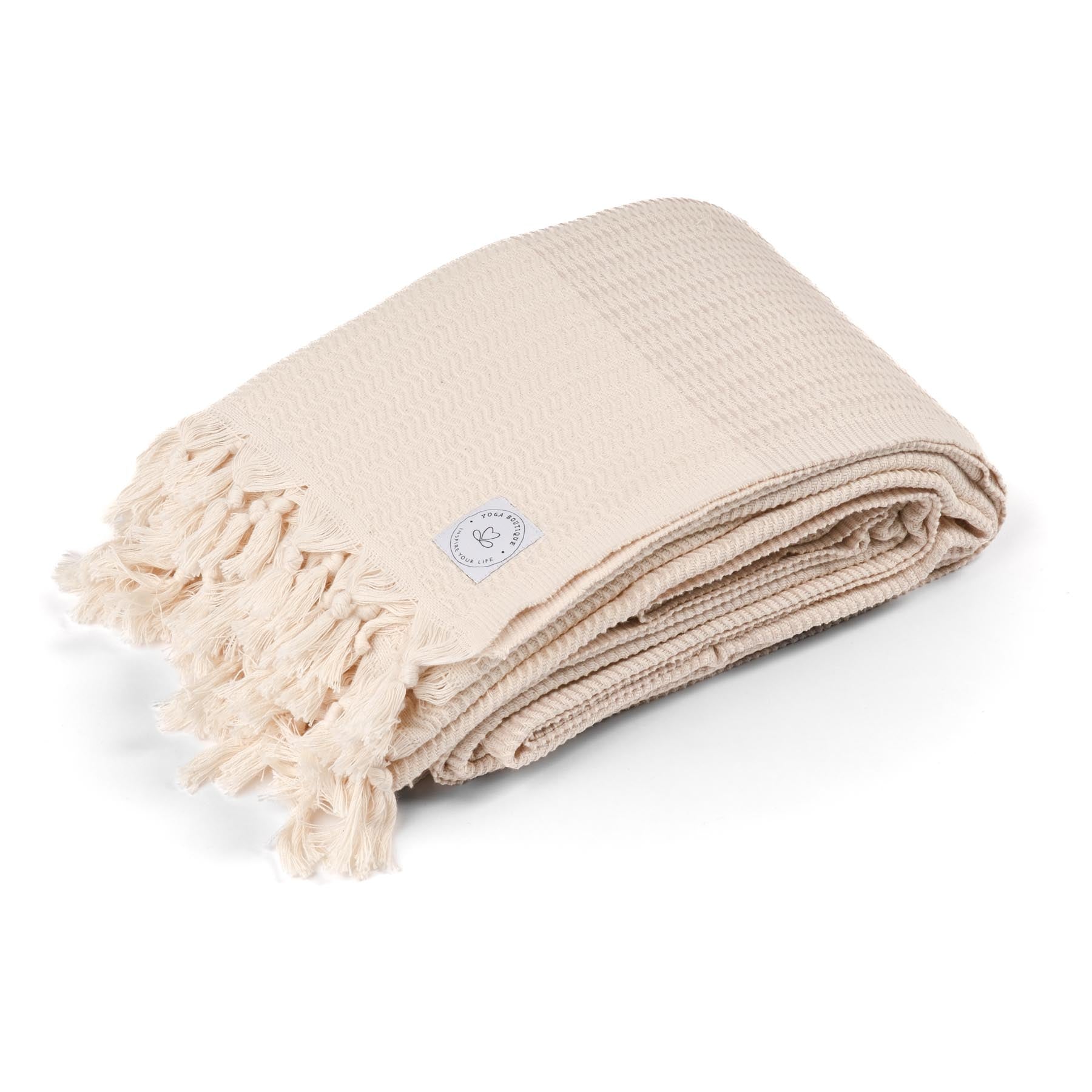 Coperta yoga Relax in cotone organico sabbia