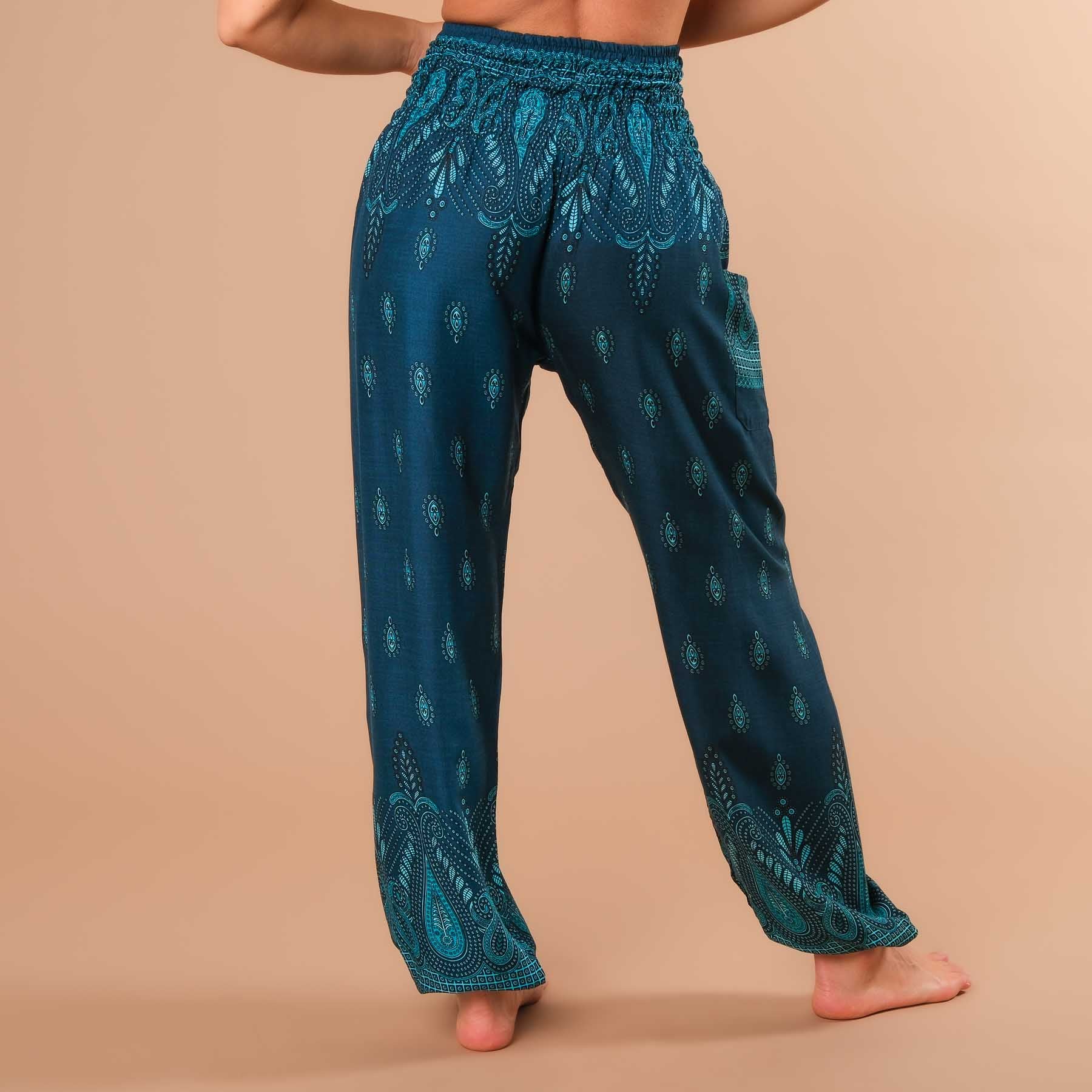 Pantaloni harem da yoga Bliss petrol
