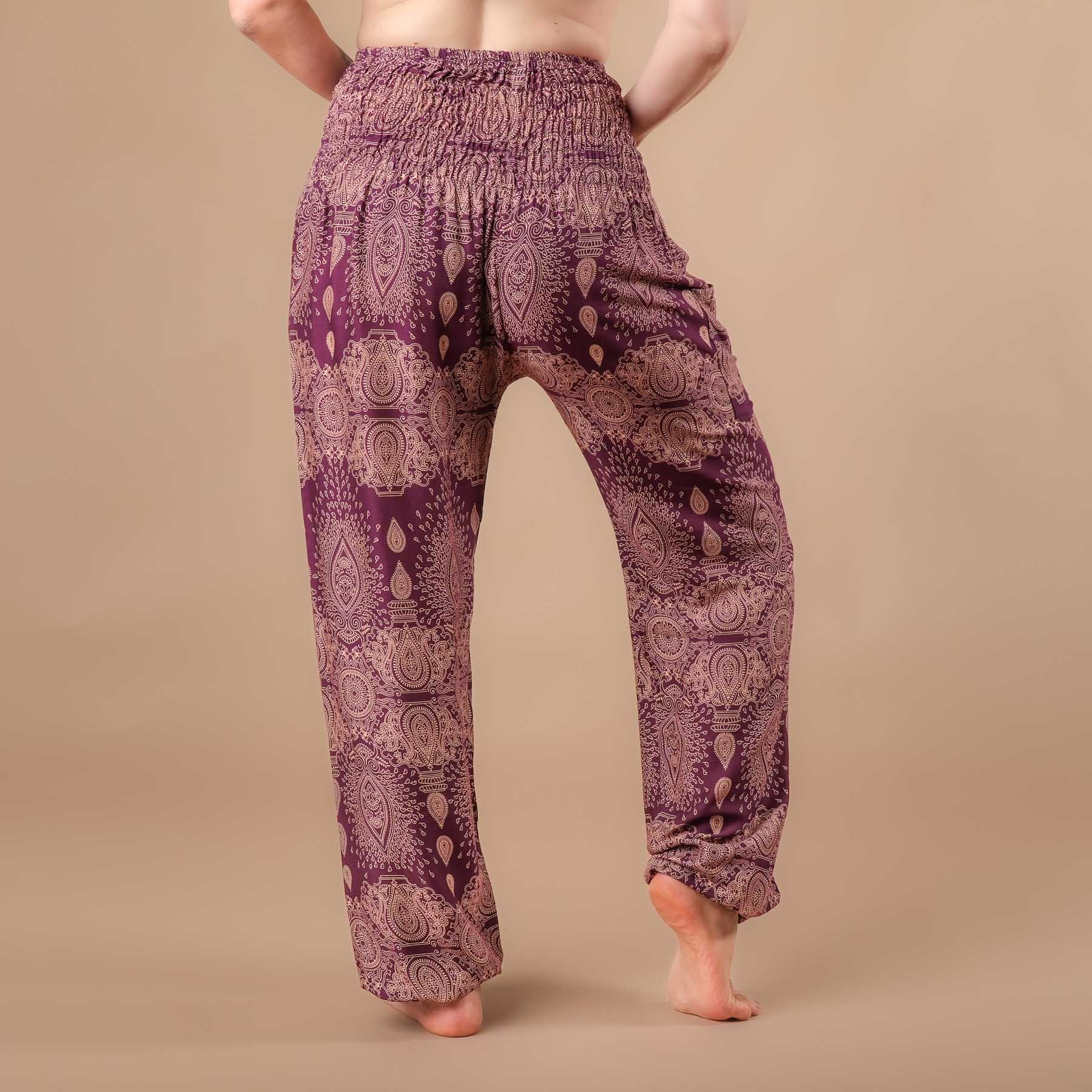 Pantaloni harem da yoga Dream plum
