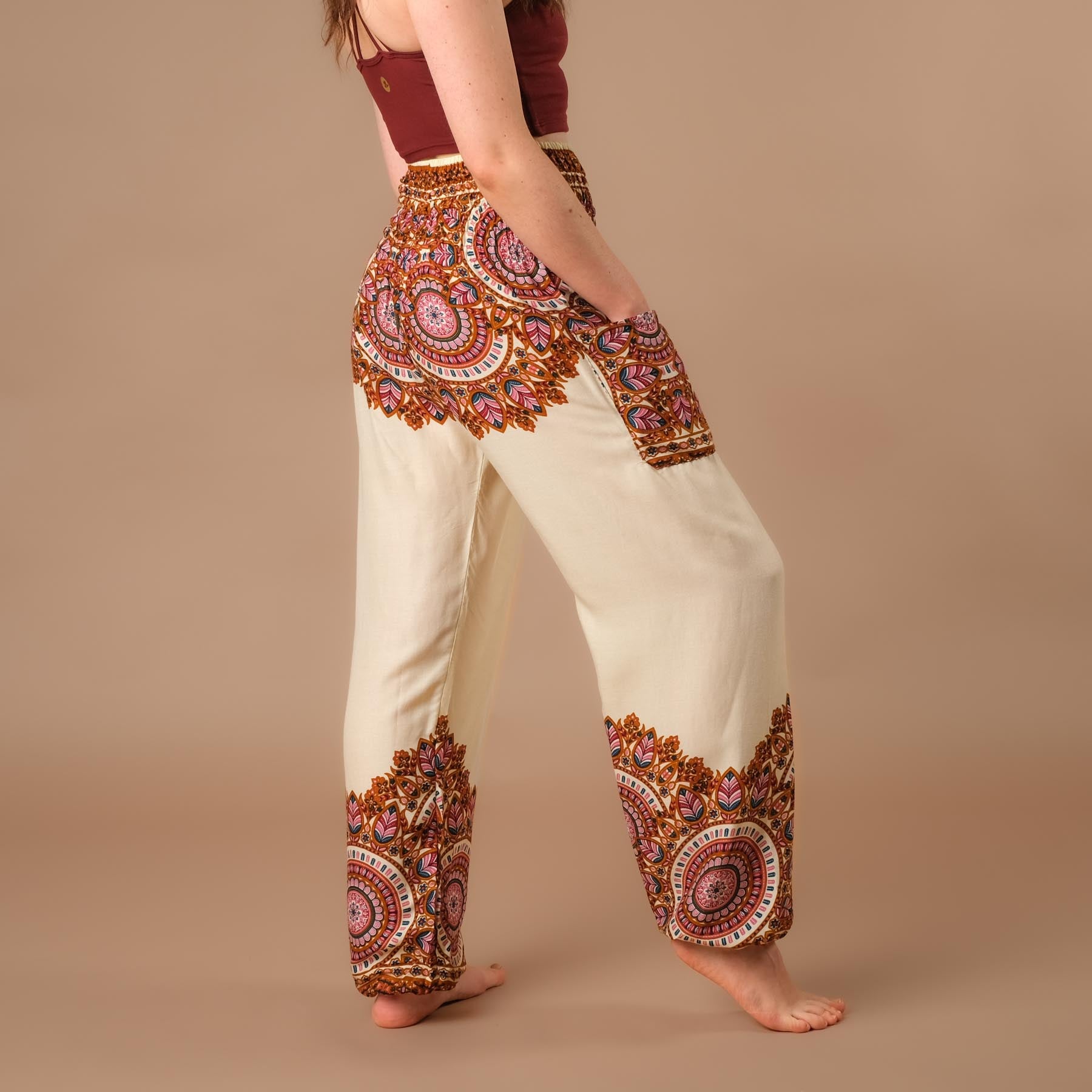 Pantaloni harem yoga Jaipur Boho Pants ecru