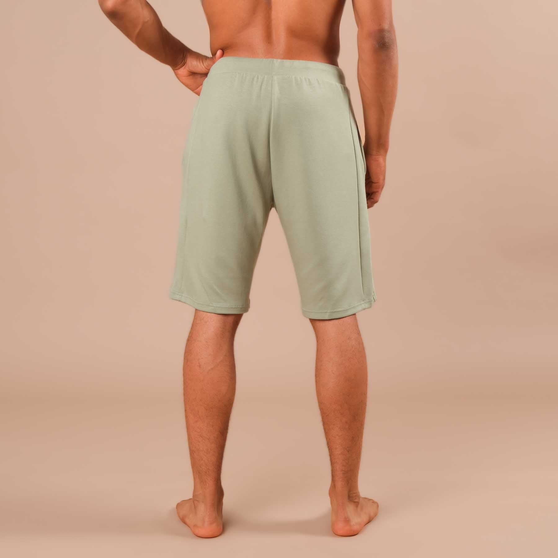 Pantaloncini da yoga da uomo verde giada