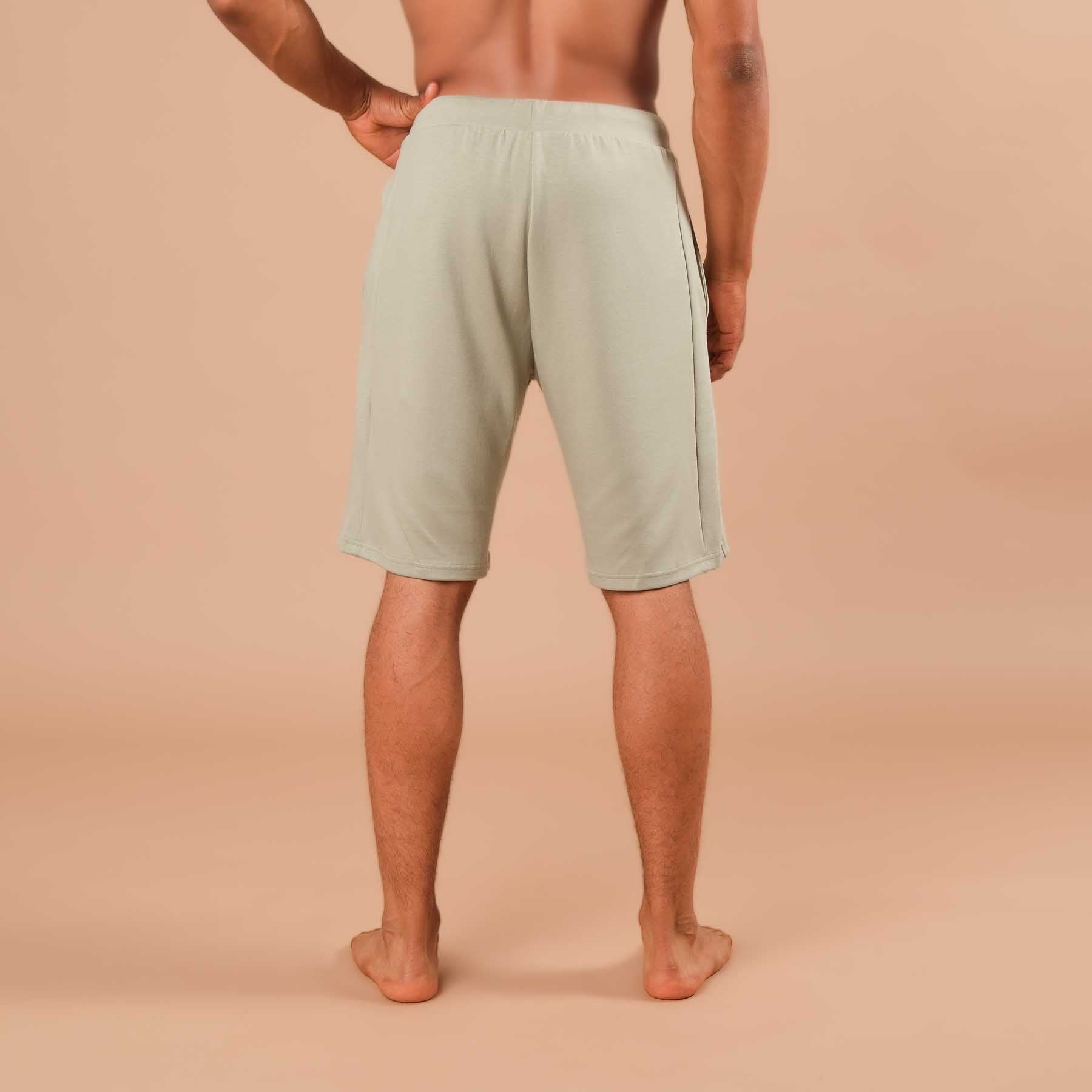 Pantaloncini da yoga da uomo verde giada